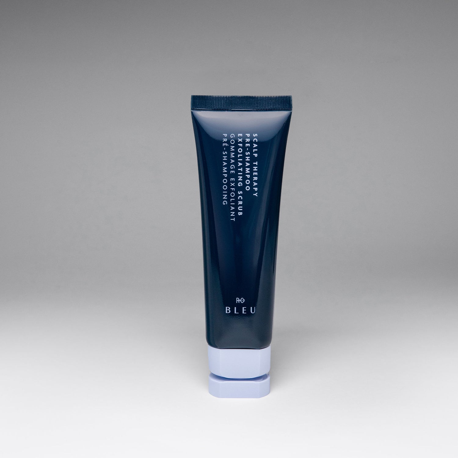 Image of a closed R+Co Bleu Scalp Therapy Pre-Shampoo Exfoliating Scrub