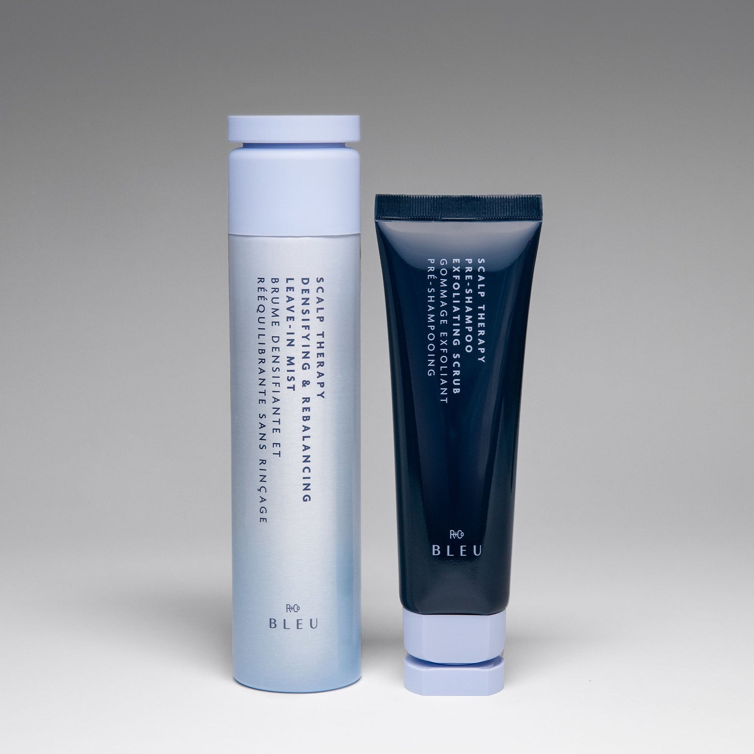 Lifestyle image of R+Co Bleu Scalp Therapy Densifying & Rebalancing Leave-In Mist