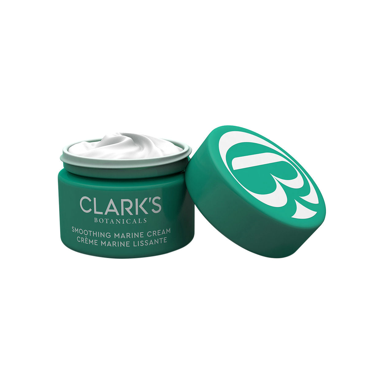 Image of an open Clark’s Botanicals Smoothing Marine Cream