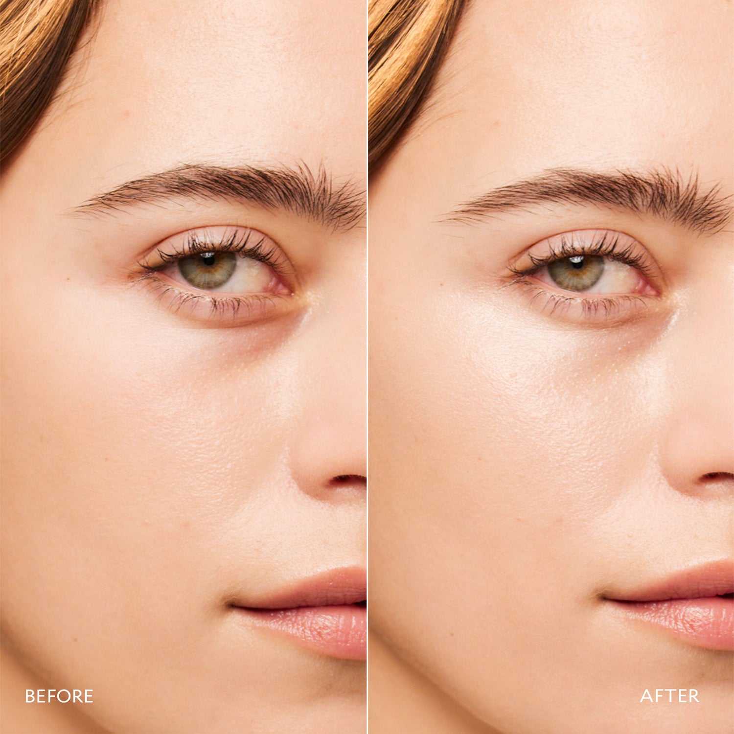 Before and after results of using Tata Harper Brightening Eye Gel