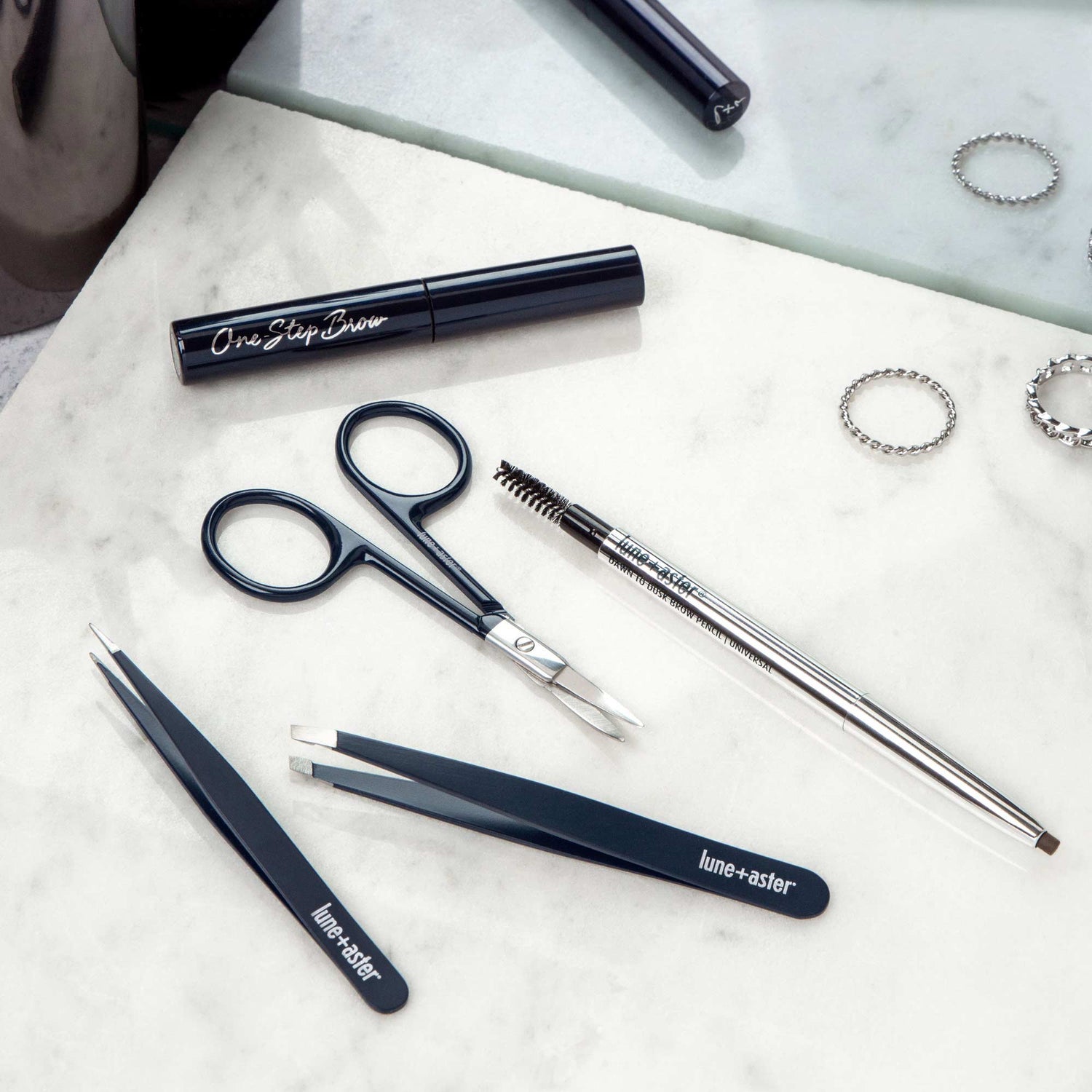 Lifestyle image of Lune+Aster Slant Tweezer