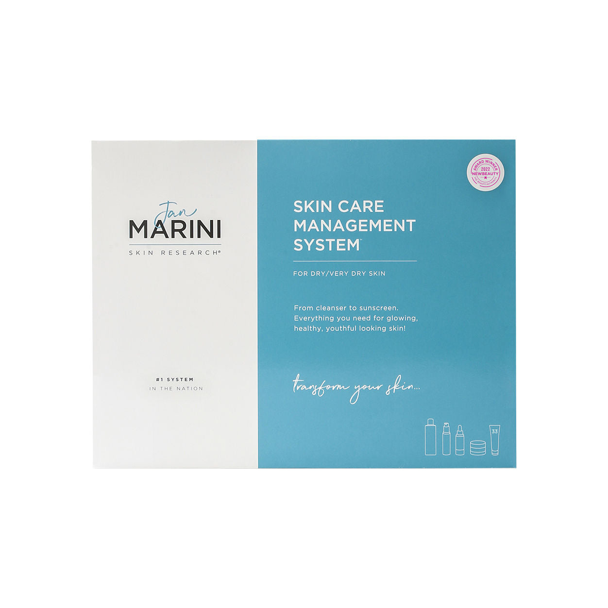 Image of the Jan Marini Skin Care Management System Dry or Very Dry with Antioxidant Daily Face Protectant SPF 33 box