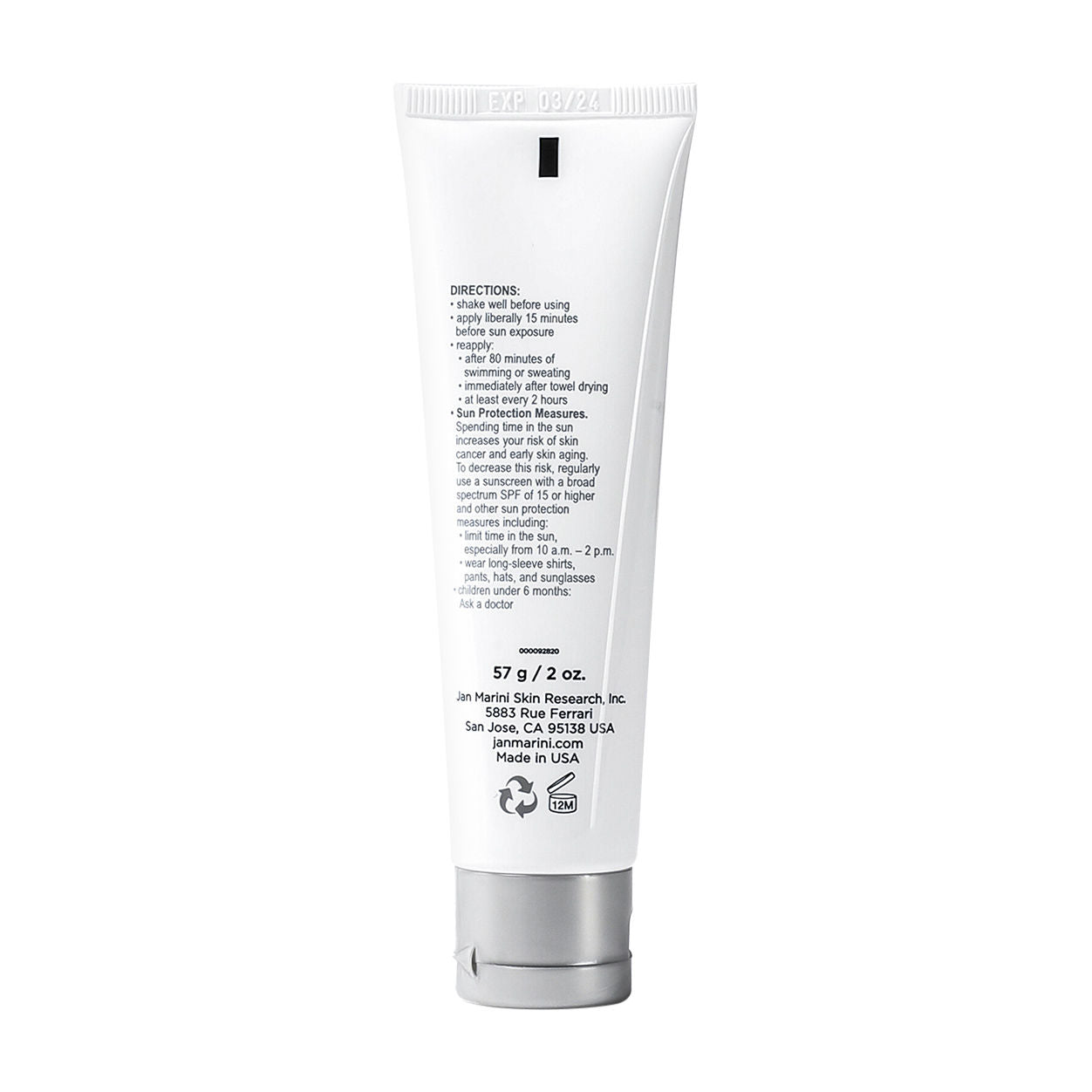 Back image of Jan Marini Marini Physical Protectant SPF 45