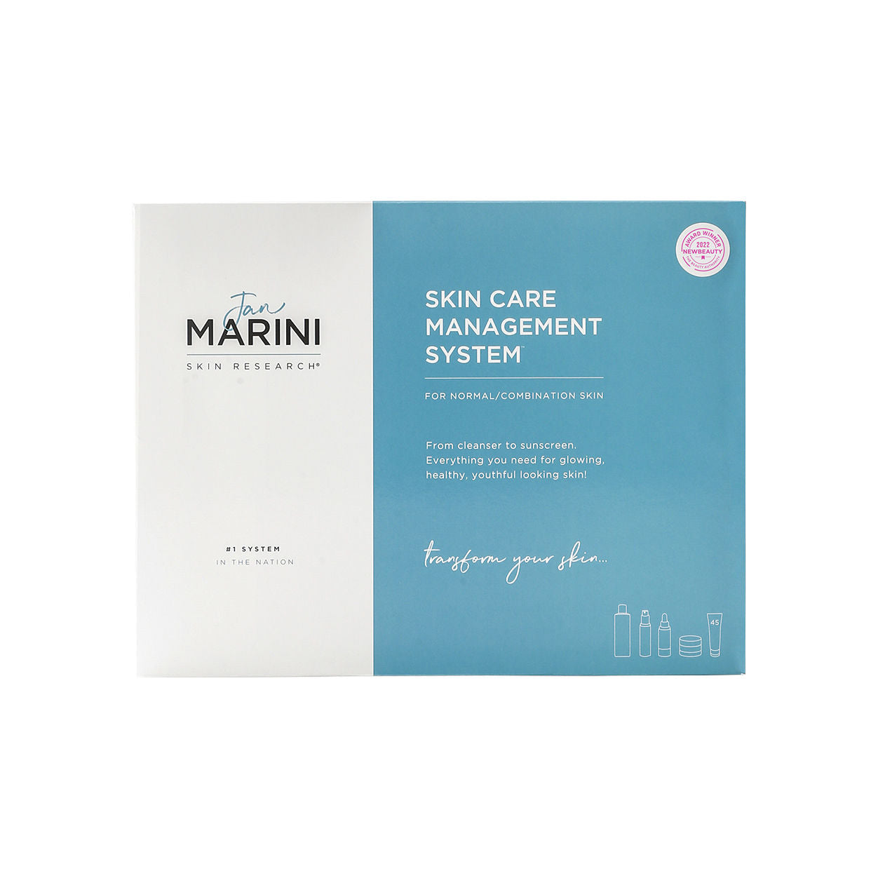 Image of the Jan Marini Skin Care Management System Normal or Combination Skin with Marini Physical Protectant SPF 45 box