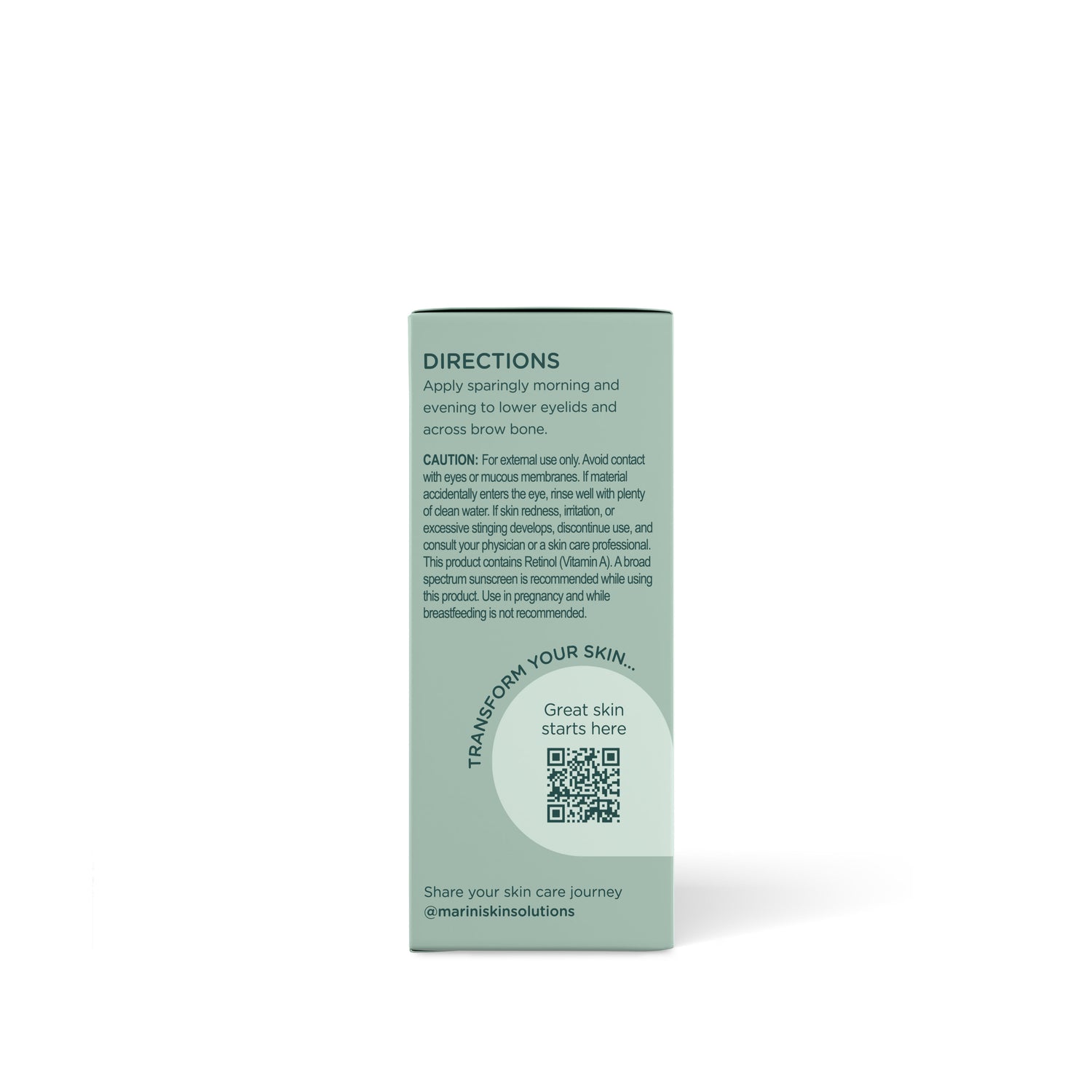 Side image of Marini SkinSolutions Age Intervention Eye Cream