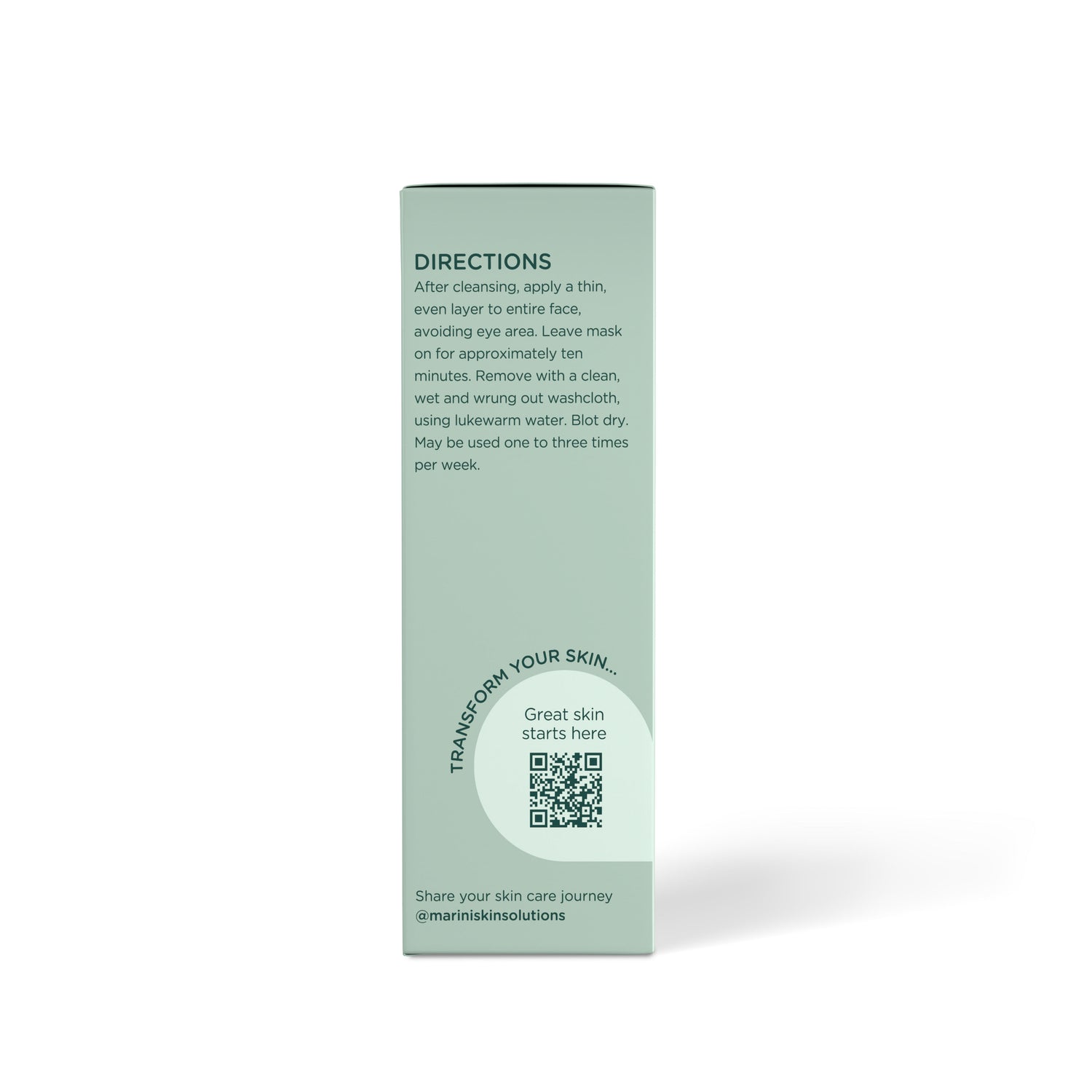 Back image of Marini SkinSolutions Hyla3D Face Mask