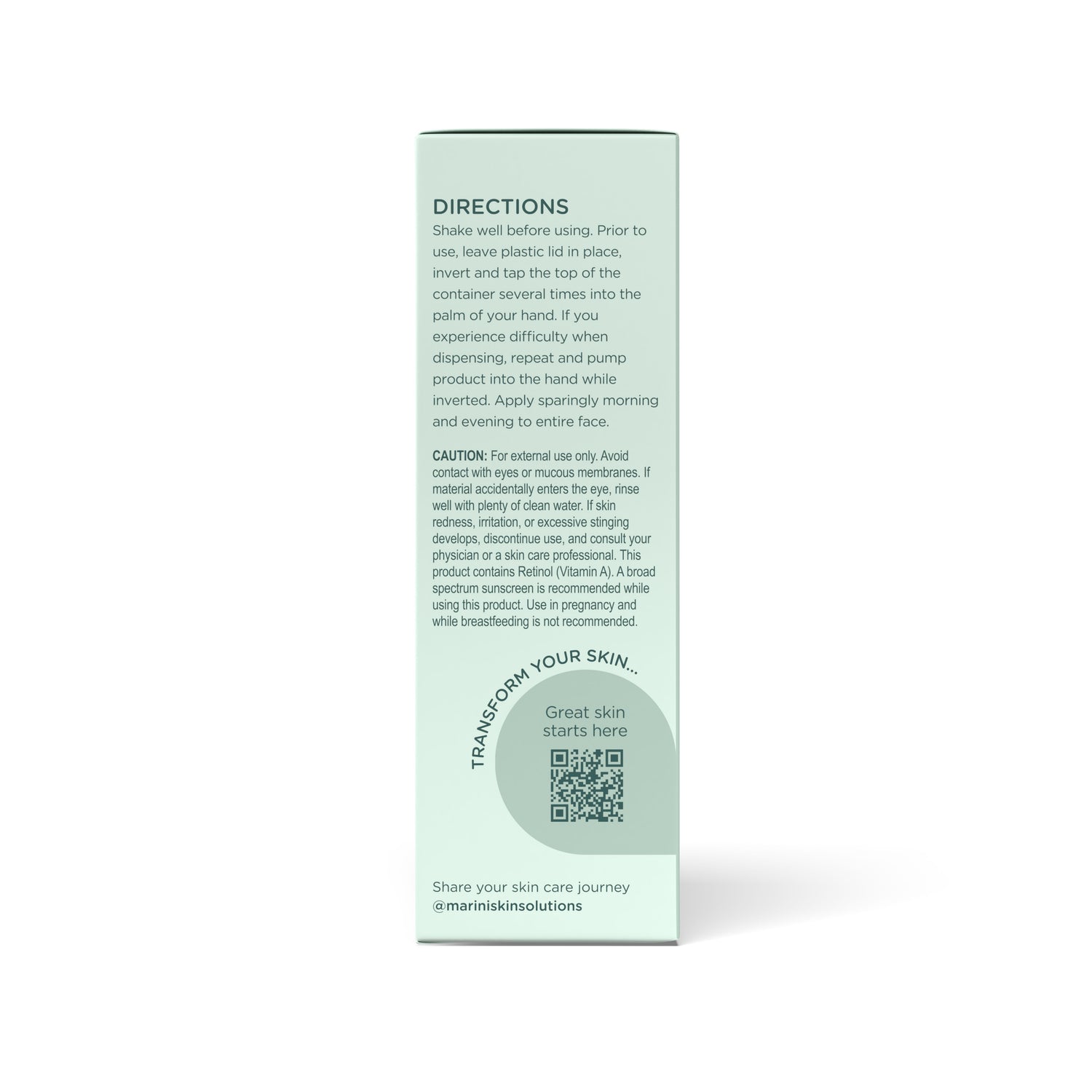 Side image of Marini SkinSolutions RosaLieve