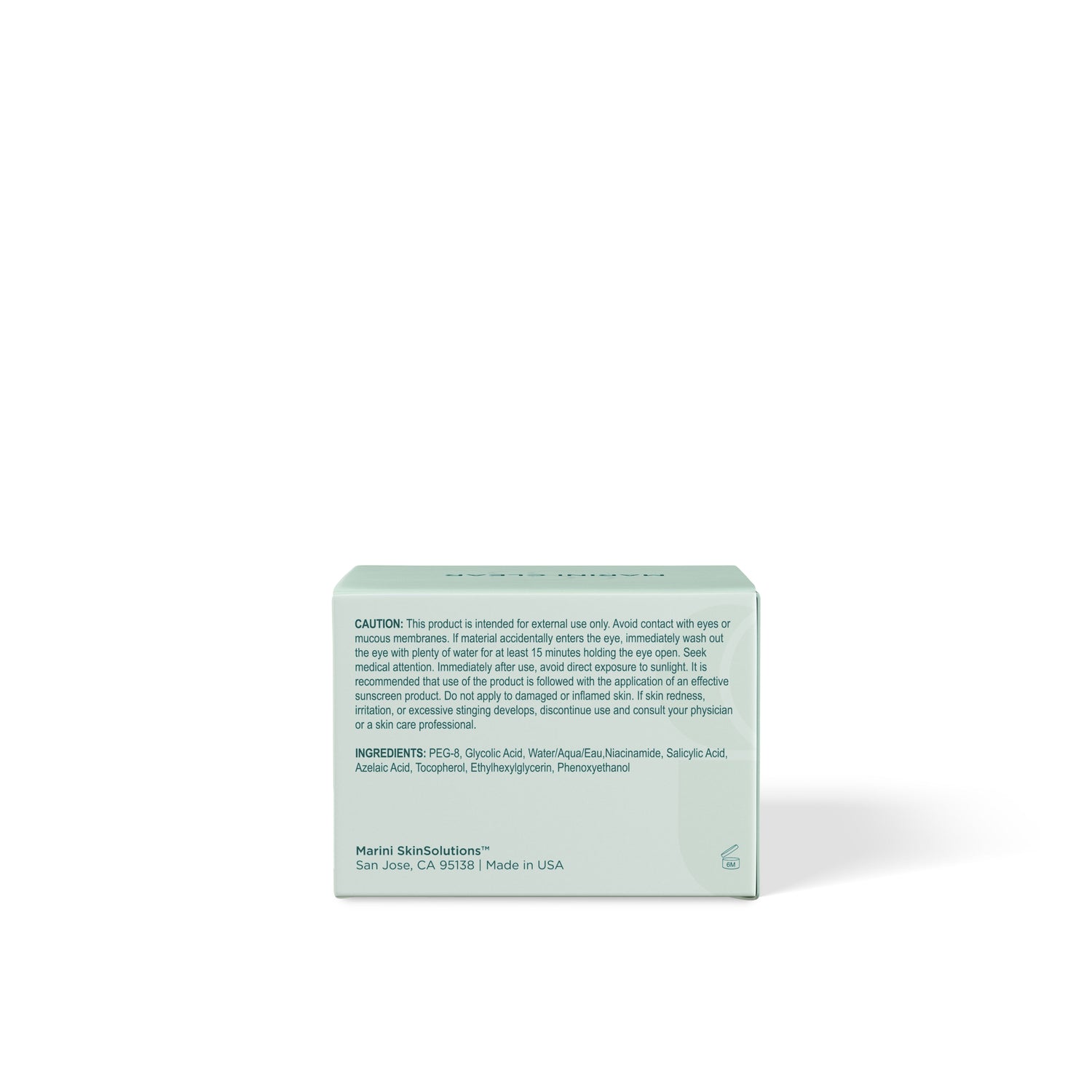 Back image of Marini SkinSolutions Marini Clear Corrective Pads