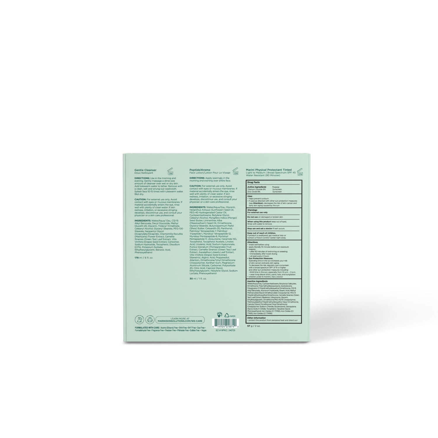 Back image of Marini SkinSolutions PostTX 1 Recovery Enhancement System