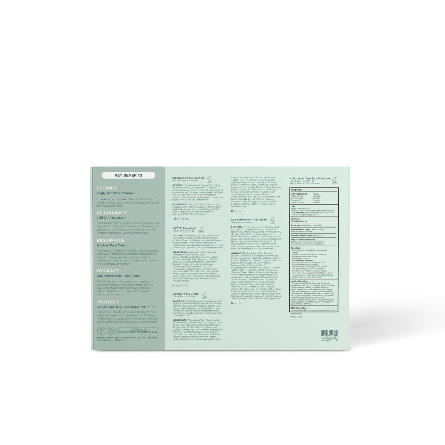 Back image of Marini SkinSolutions Skin Care Management System Dry/Very Dry DFP SPF 33