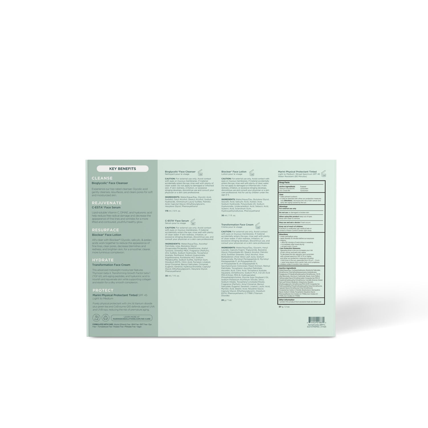 Back image of Marini SkinSolutions Skin Care Management System Normal / Combination Skin MPPT