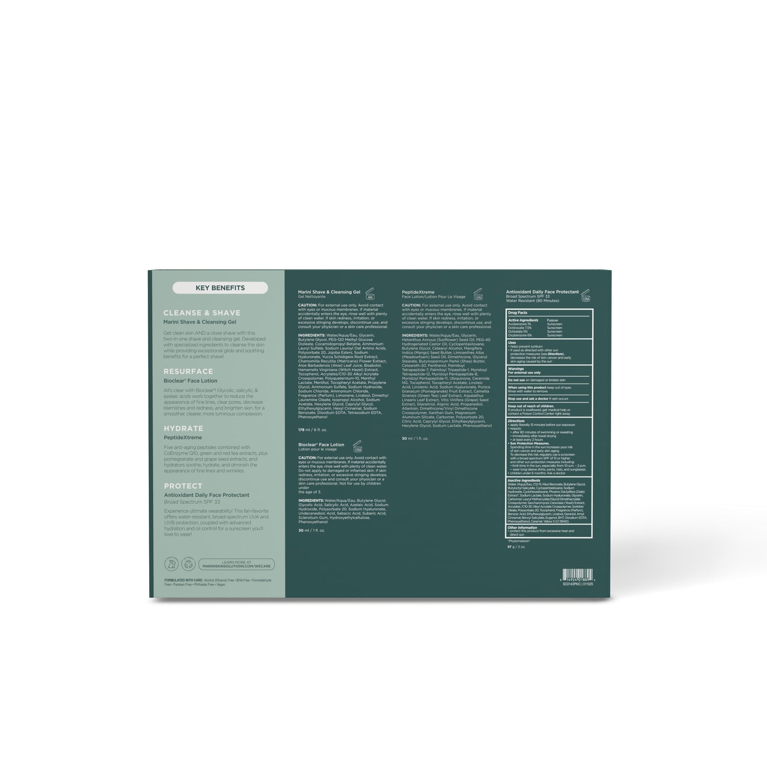 Back image of Marini SkinSolutions Marini Men's System