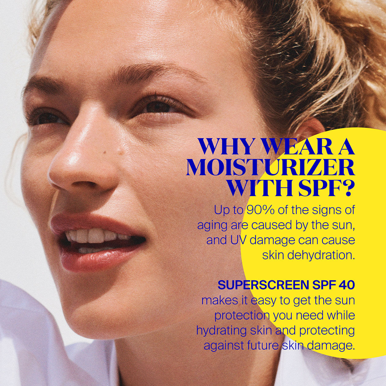 Model image of Supergoop! Superscreen Hydrating Daily Cream SPF 40