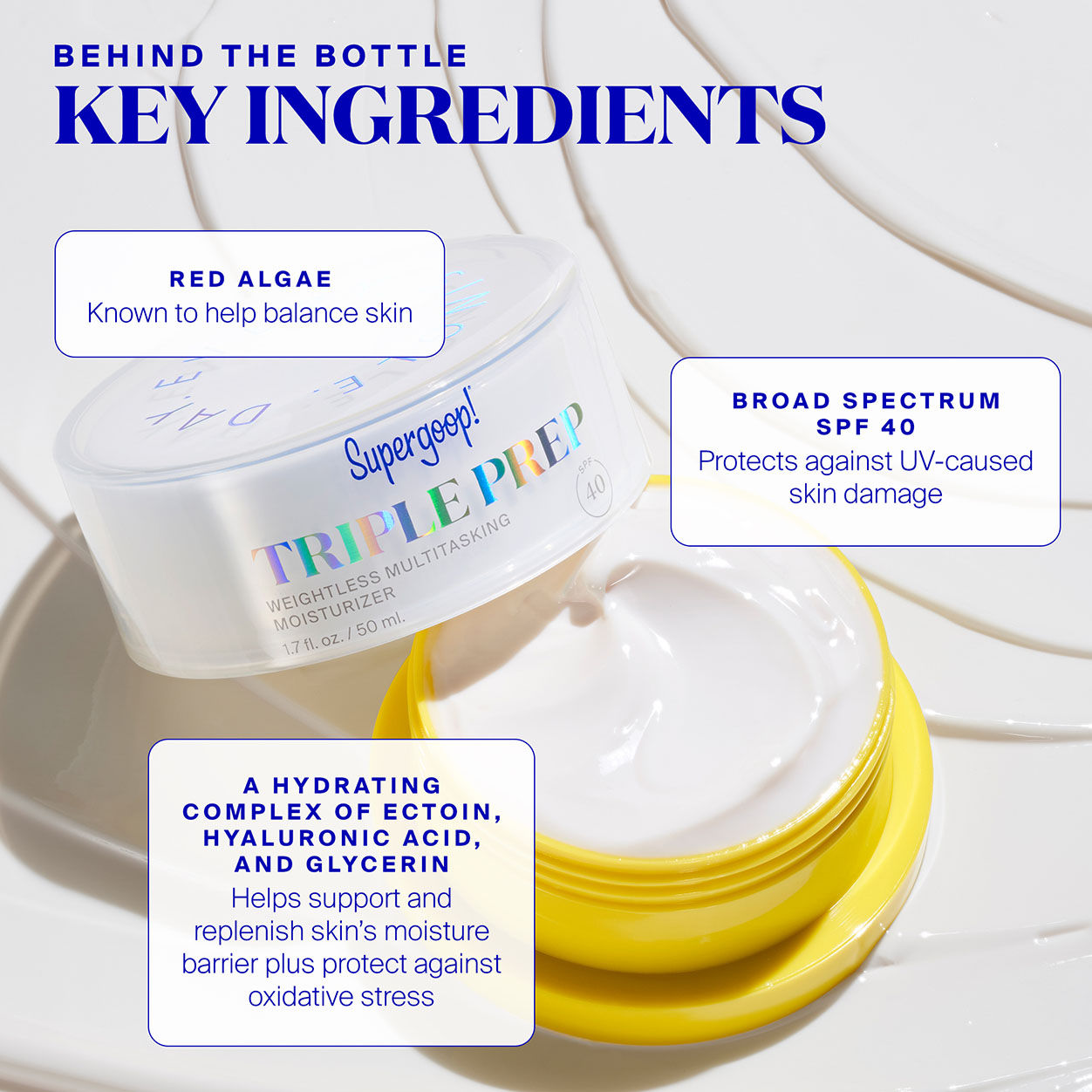 Information related to Supergoop! Triple Prep Weightless Daily Moisturizer SPF 40