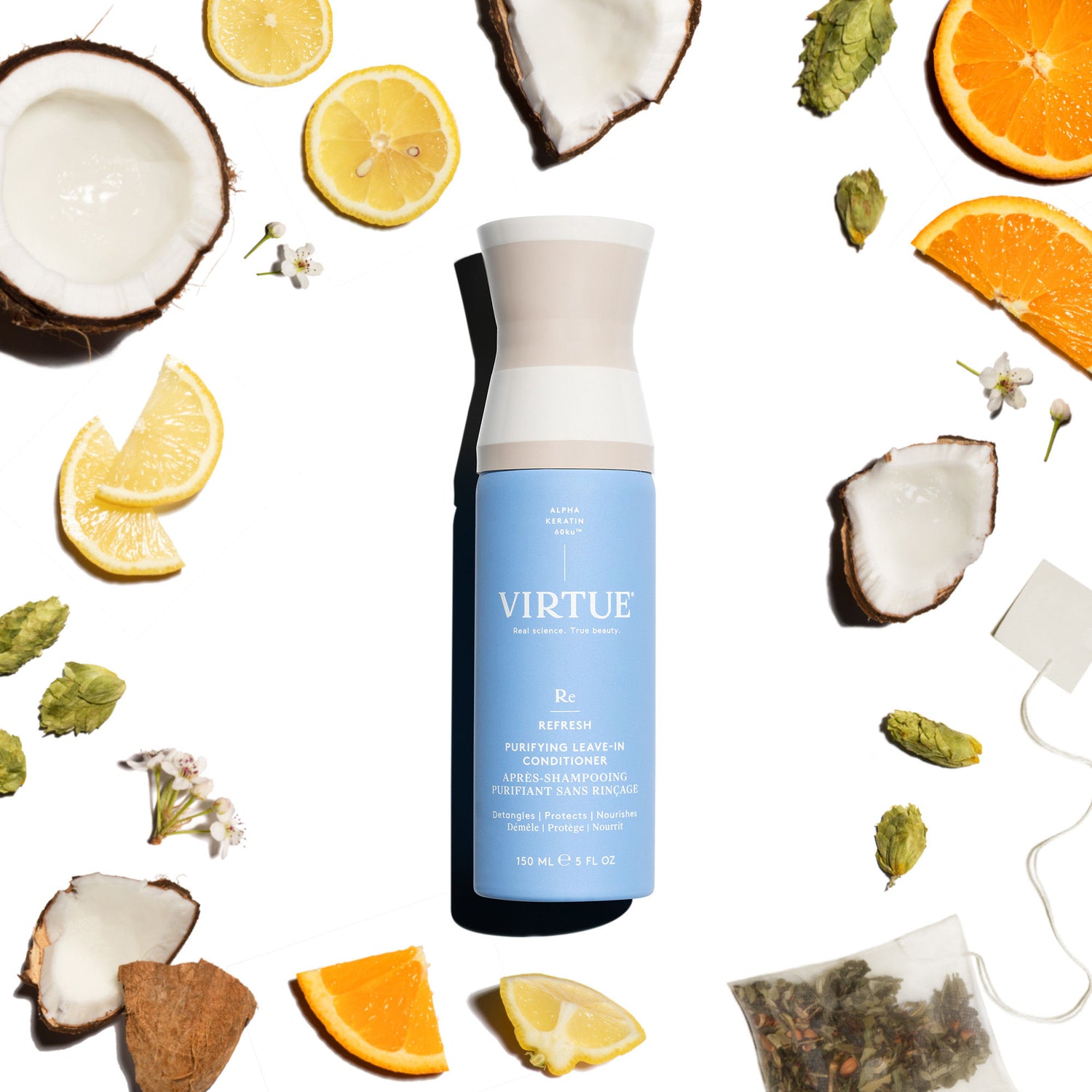 Lifestyle image of Virtue Refresh Purifying Leave-in Conditioner
