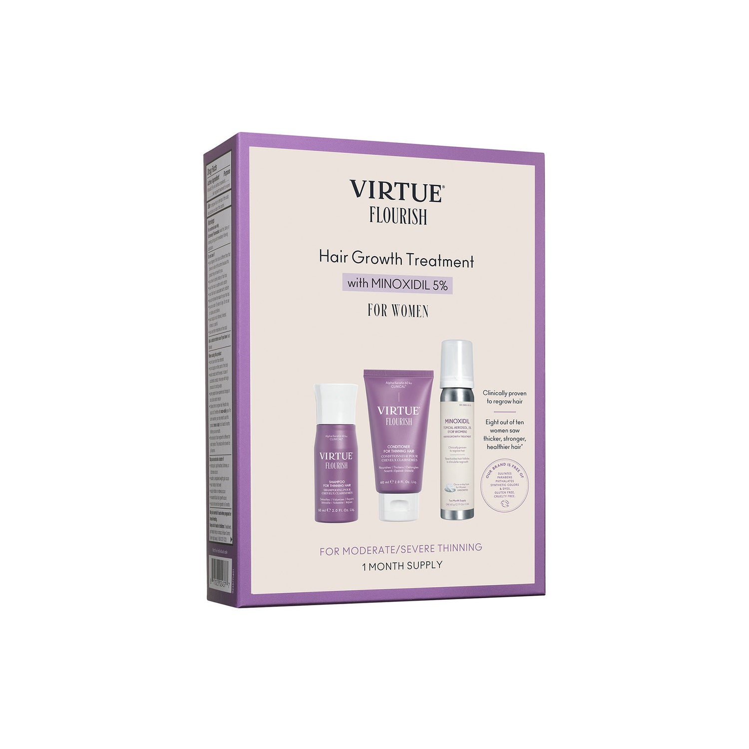 Image of the Virtue Flourish Nightly Intensive Hair Growth Treatment 30 Day box