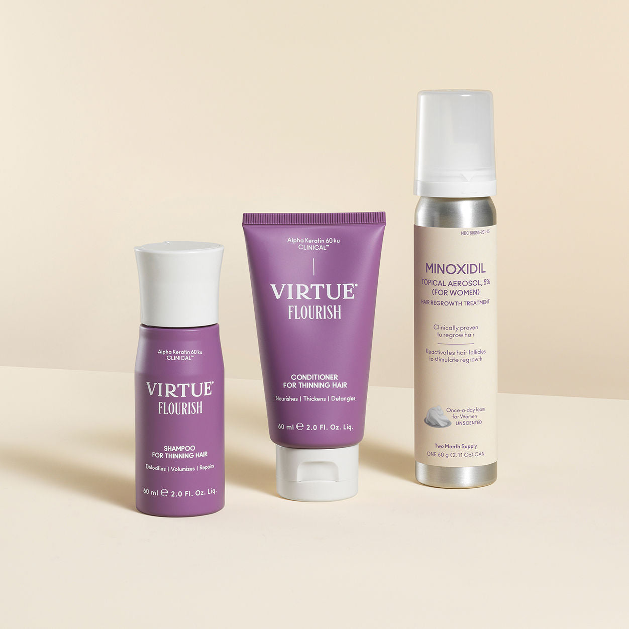 Lifestyle image of Virtue Flourish Nightly Intensive Hair Growth Treatment 30 Day