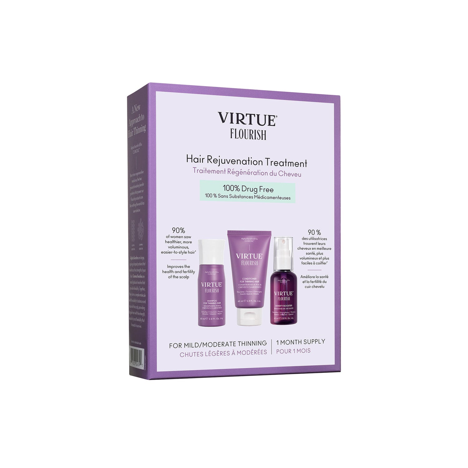Image of the Virtue Flourish Nightly Intensive Hair Rejuvenation Treatment 30 Day box