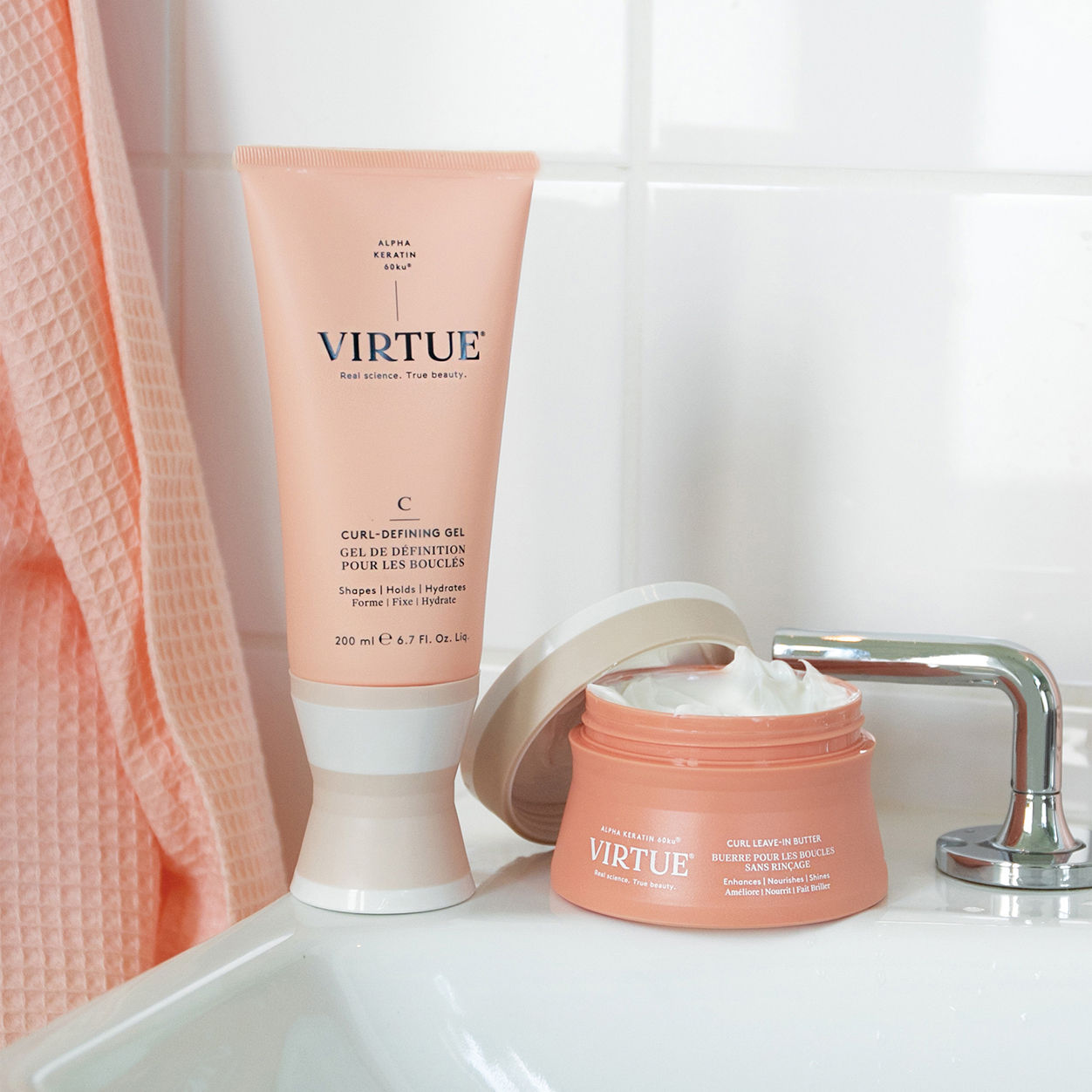 Lifestyle image of Virtue Curl-Defining Gel
