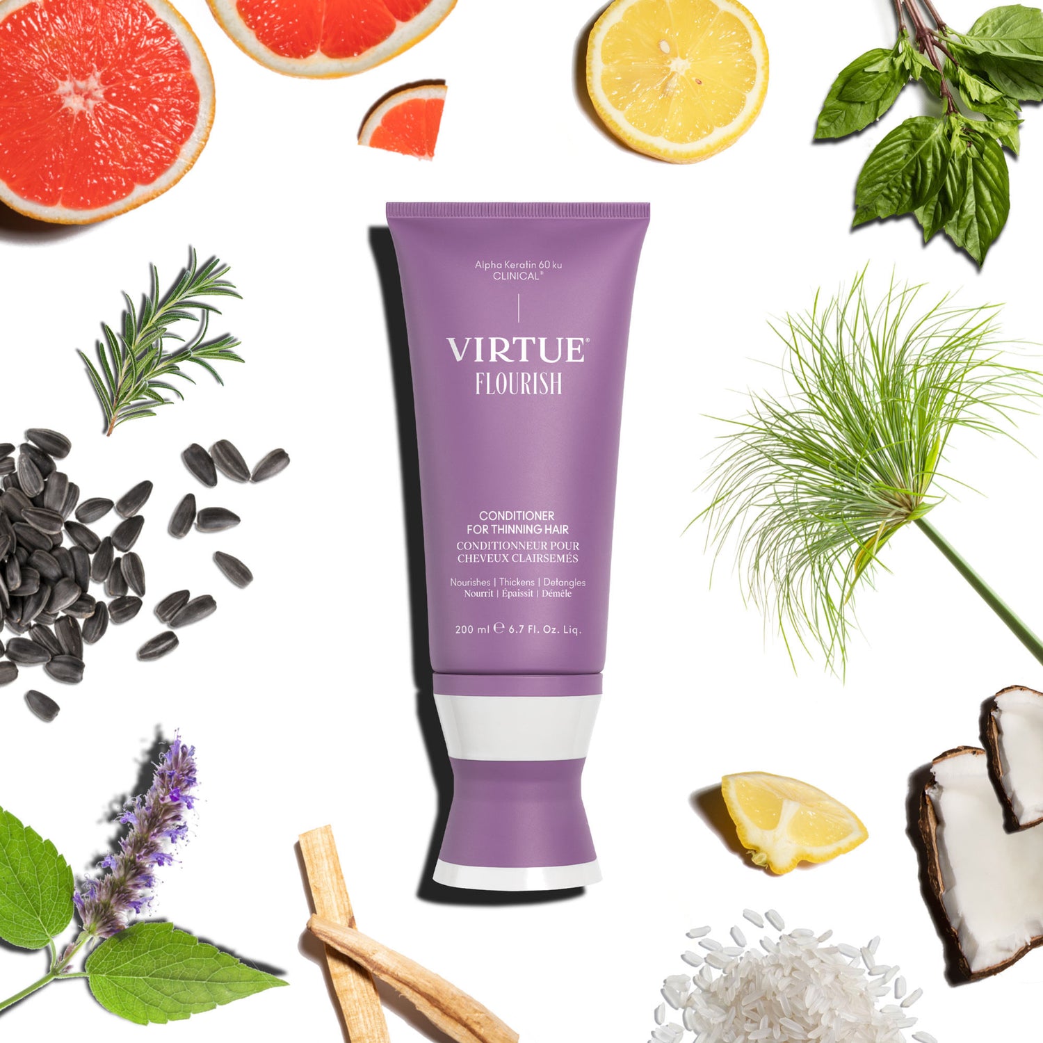 Lifestyle image of Virtue Flourish Conditioner For Thinning Hair