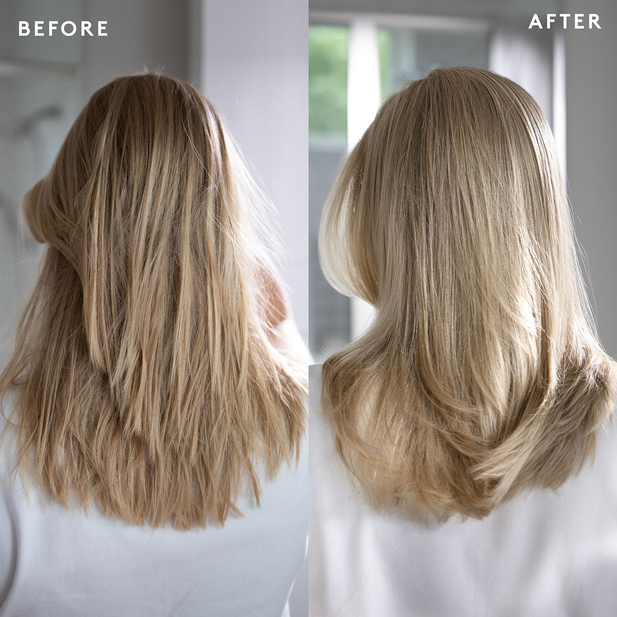 Before and after results of using Virtue Colorkick Illuminating Mask