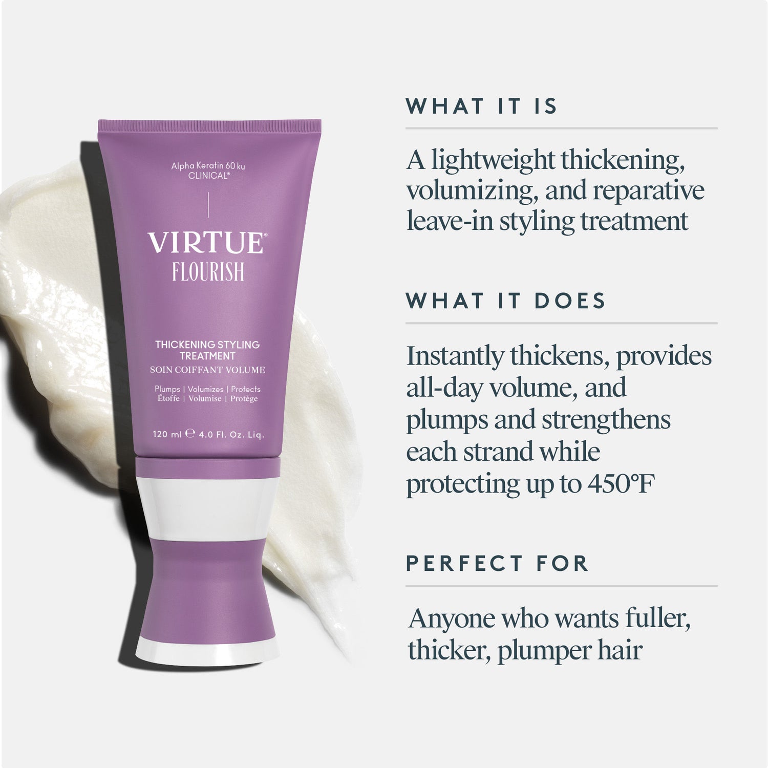 Information related to Virtue Flourish Thickening Styling Treatment