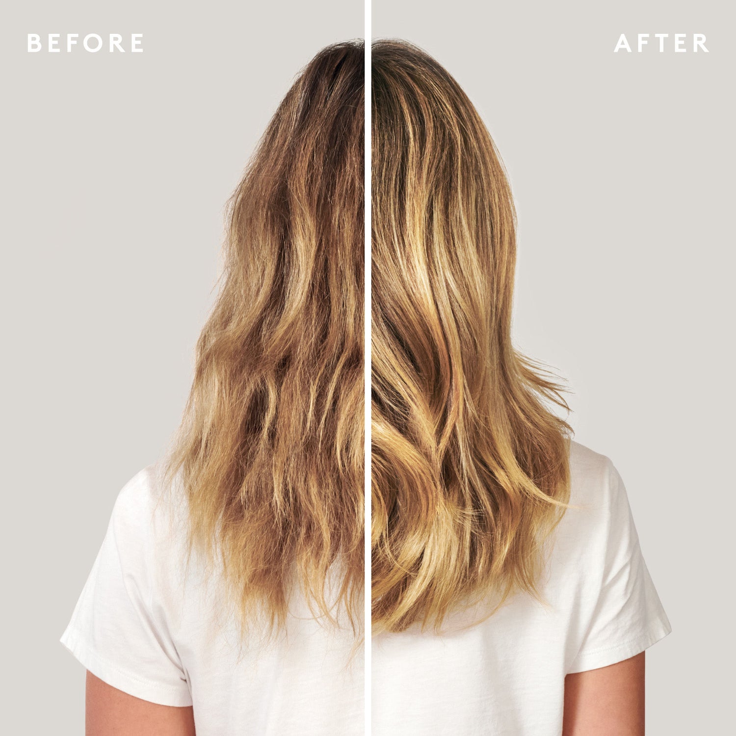 Before and after results of using Virtue Jumbo Size Recovery Shampoo & Conditioner Duo (Limited Edition)