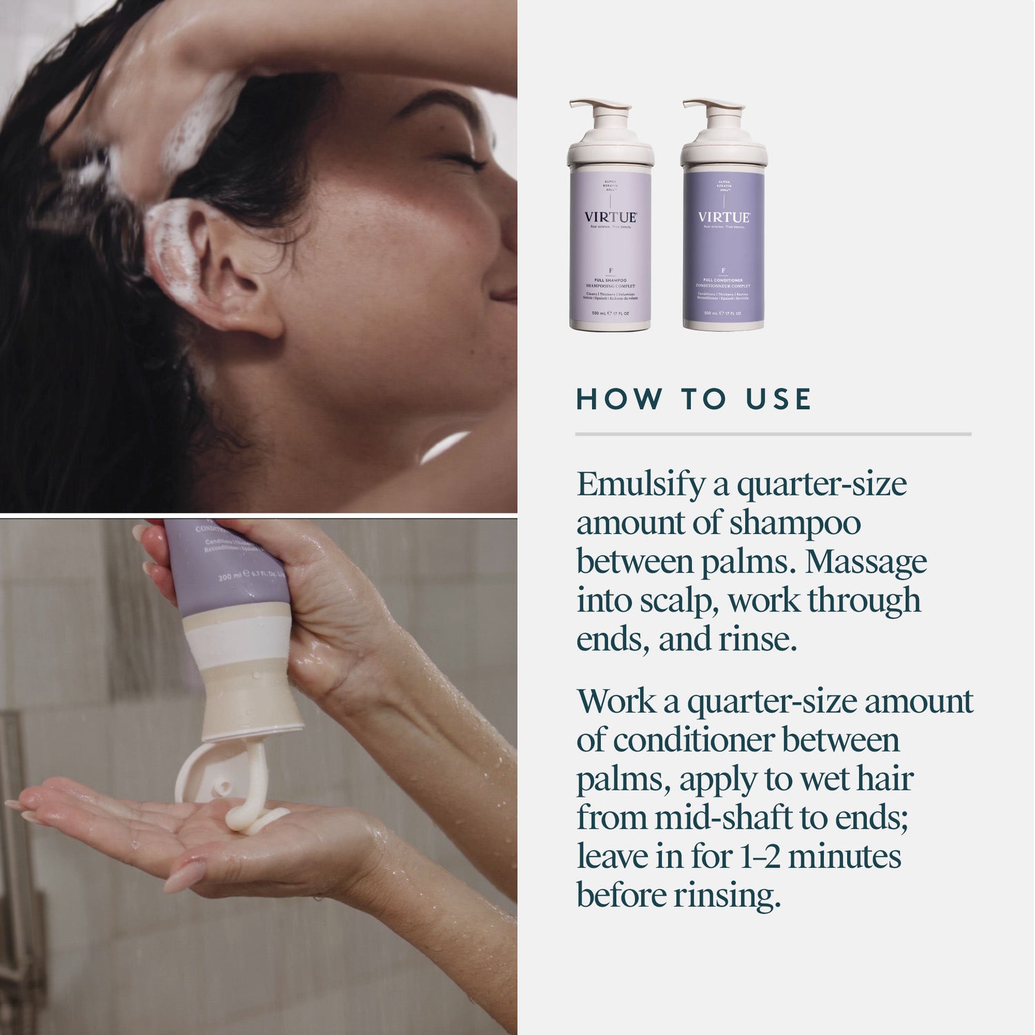 Information related to Virtue Jumbo Size Full Shampoo & Conditioner Duo (Limited Edition)