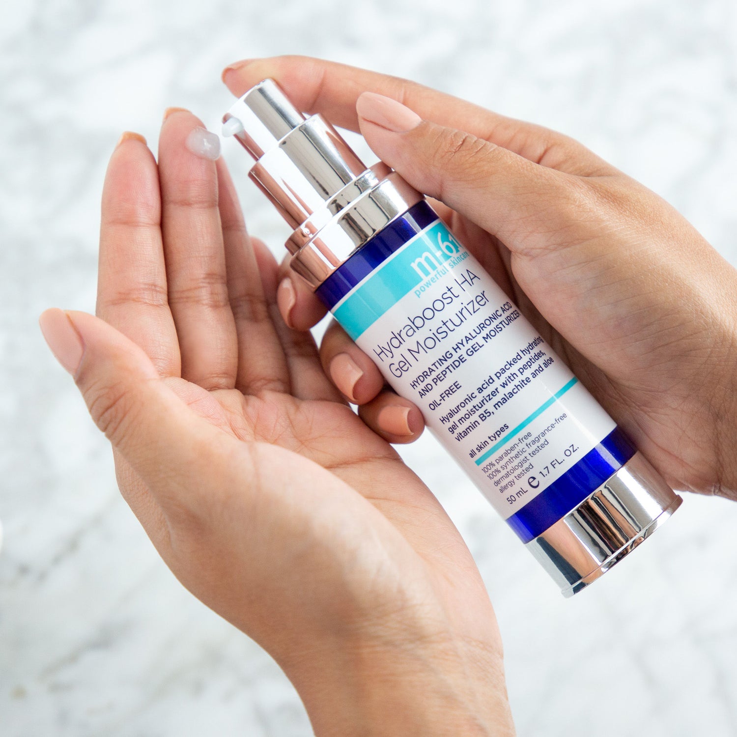 Lifestyle image of M-61 Hydraboost HA Gel Moisturizer