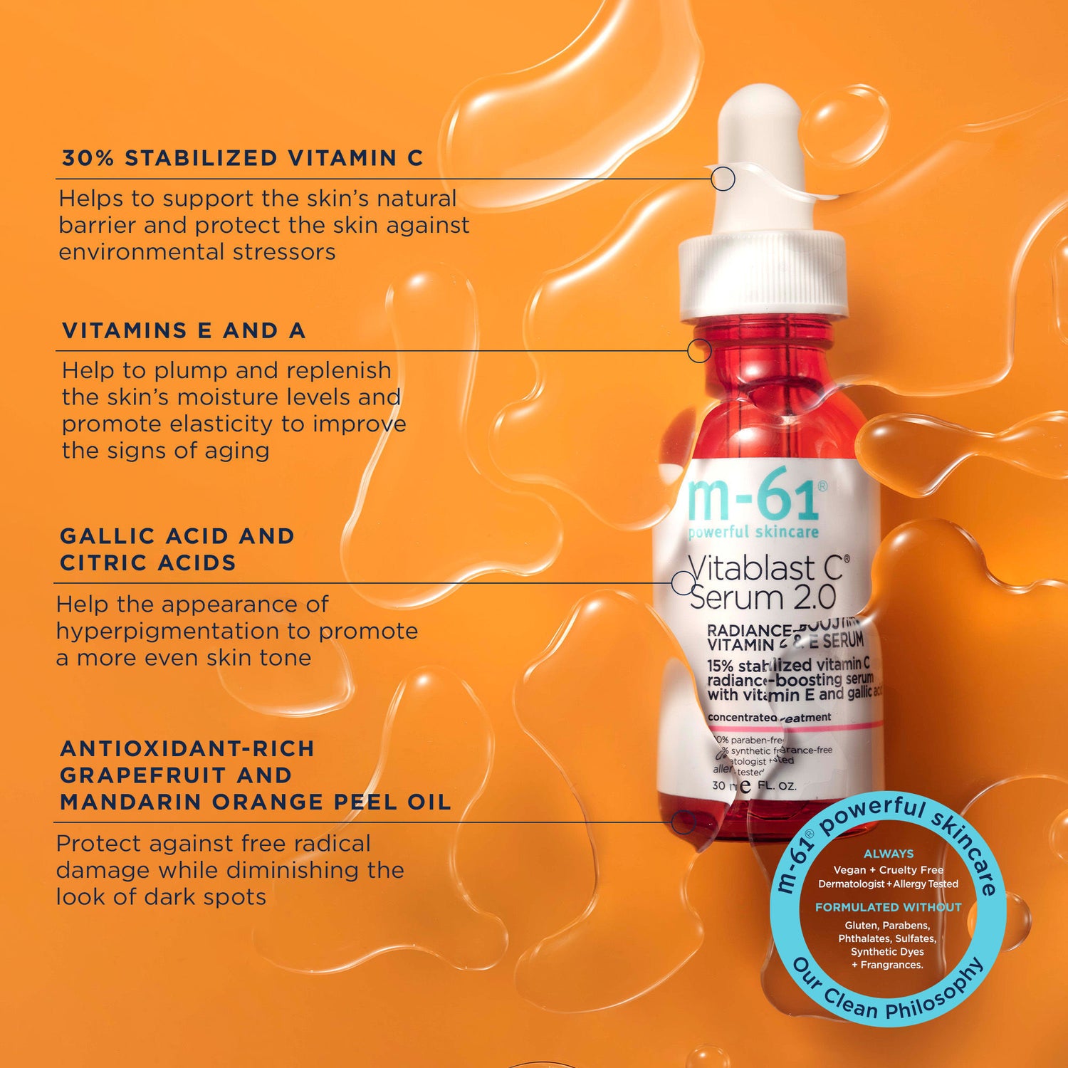 Image of an open M-61 Vitablast C Serum 2.0