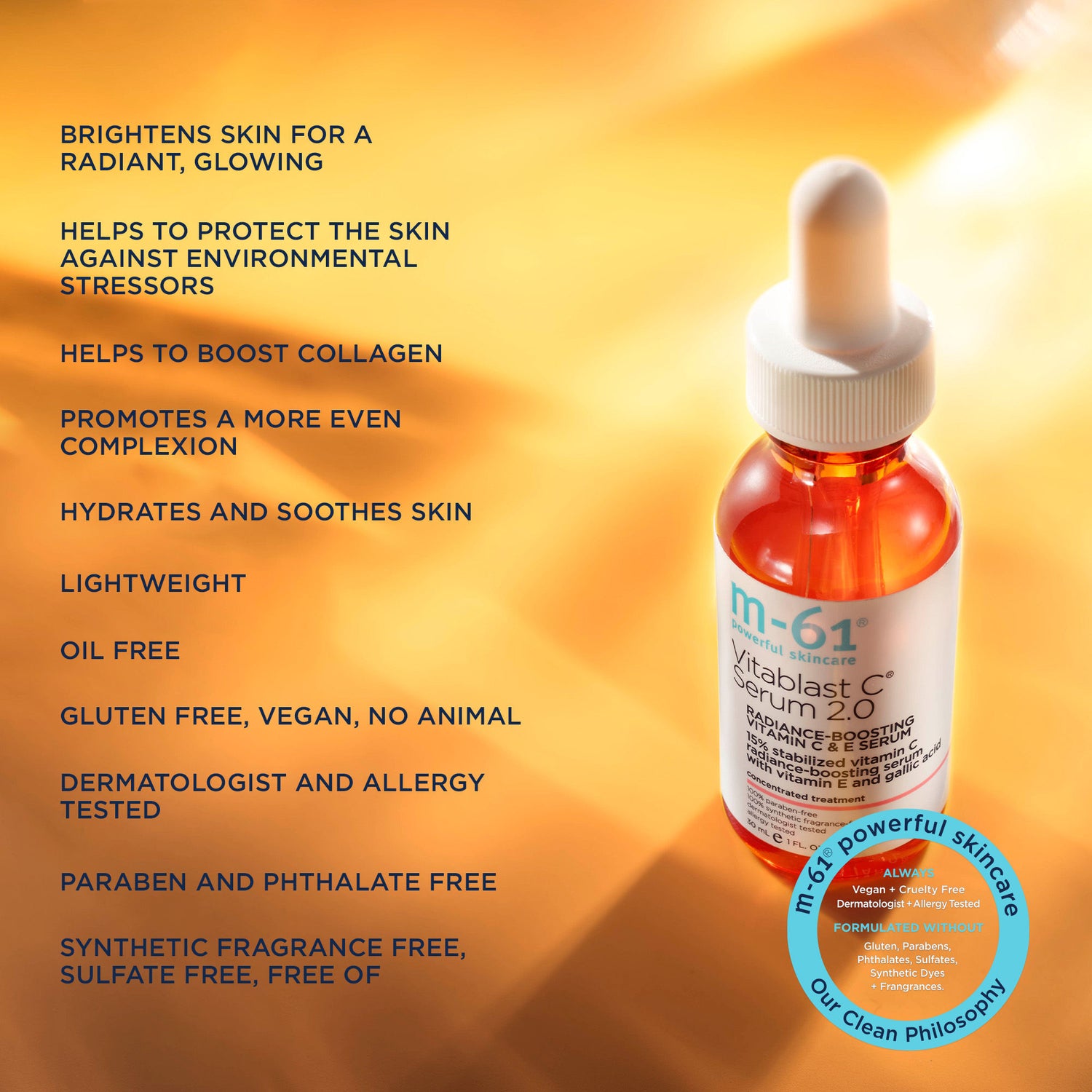 Image of an open M-61 Vitablast C Serum 2.0