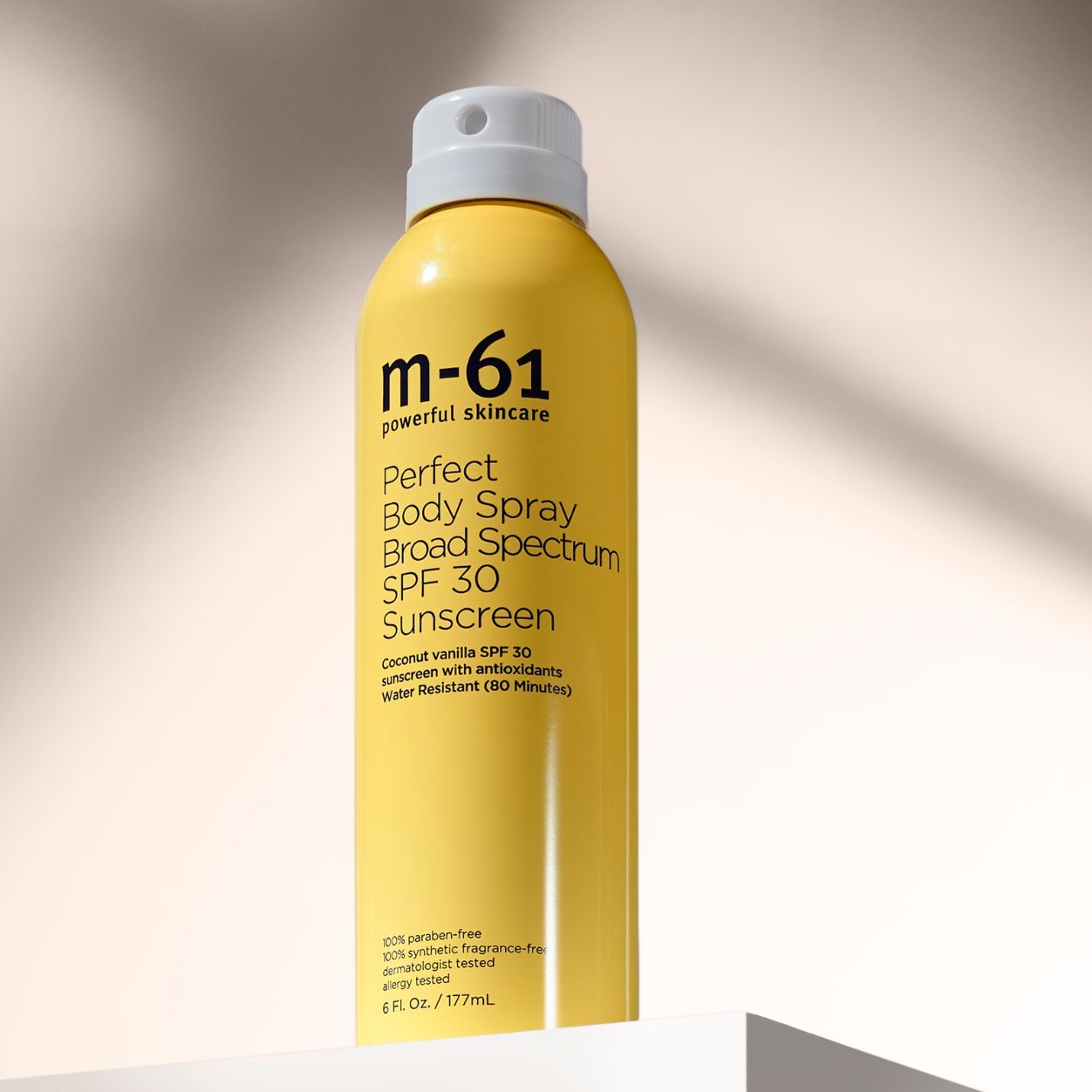 Image of an open M-61 Perfect Body Spray Sunscreen SPF 30