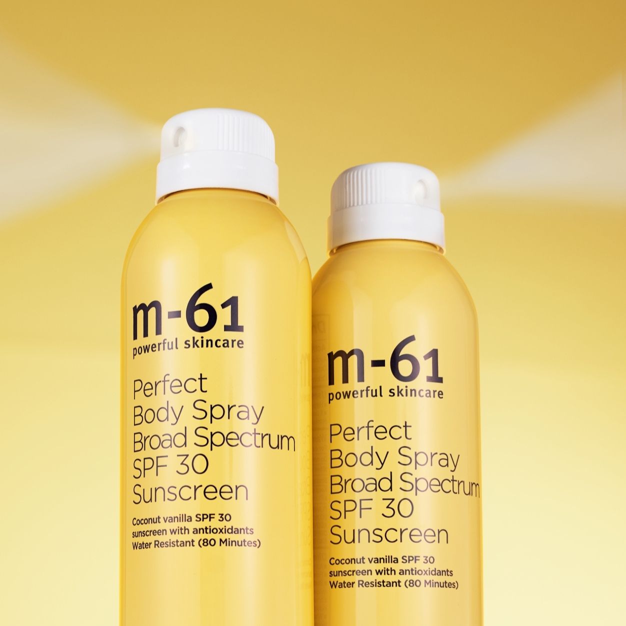 Lifestyle image of M-61 Perfect Body Spray Sunscreen SPF 30