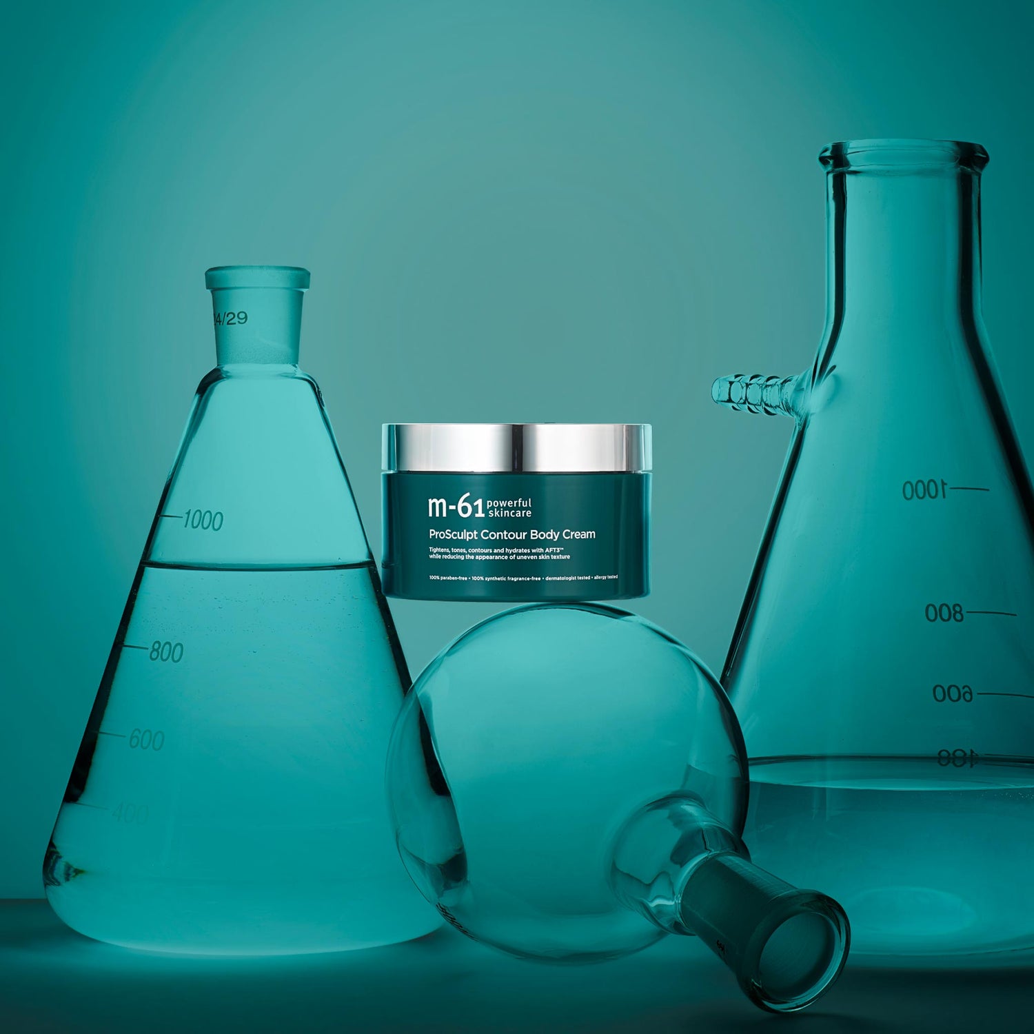 Lifestyle image of M-61 ProSculpt Contour Body Cream with AFT3™