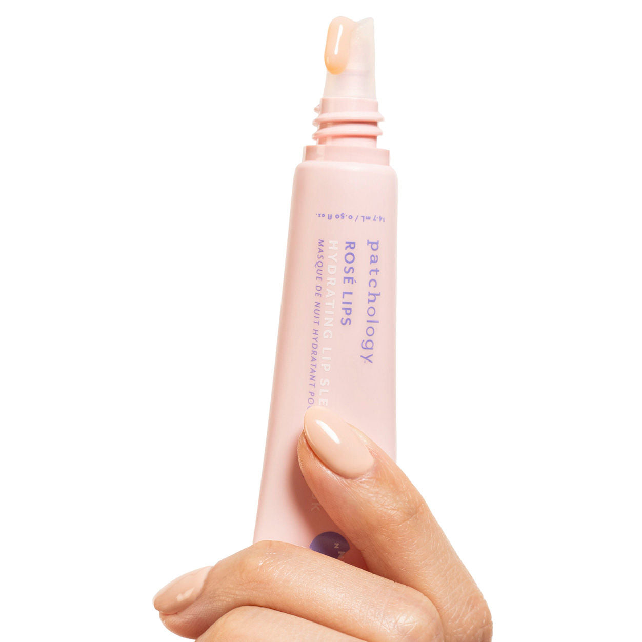 Lifestyle image of Patchology Rosé Lips Hydrating Lip Sleeping Mask