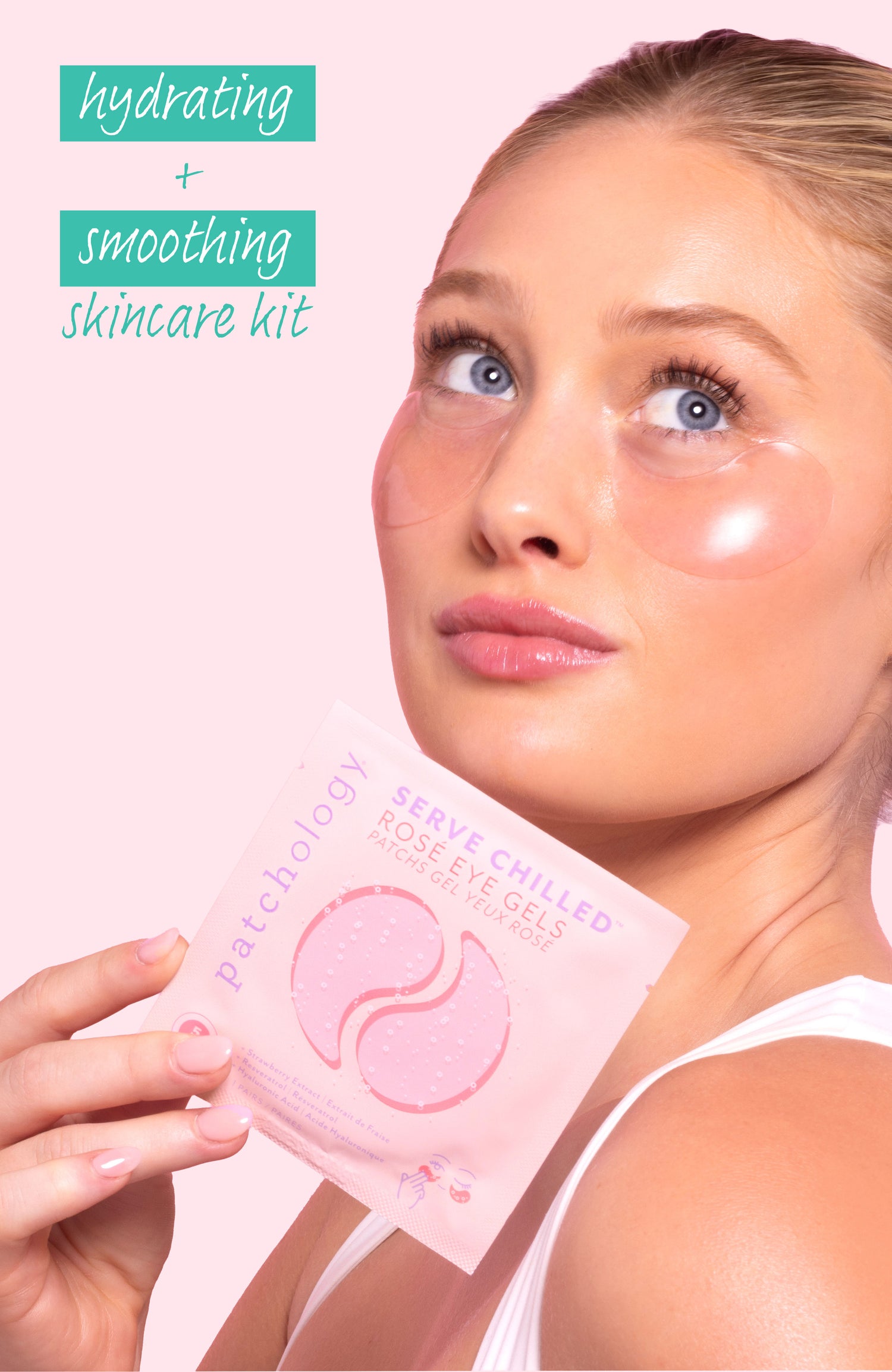 Model image of Patchology The Glow Memo Hydrating & Smoothing Skincare Kit