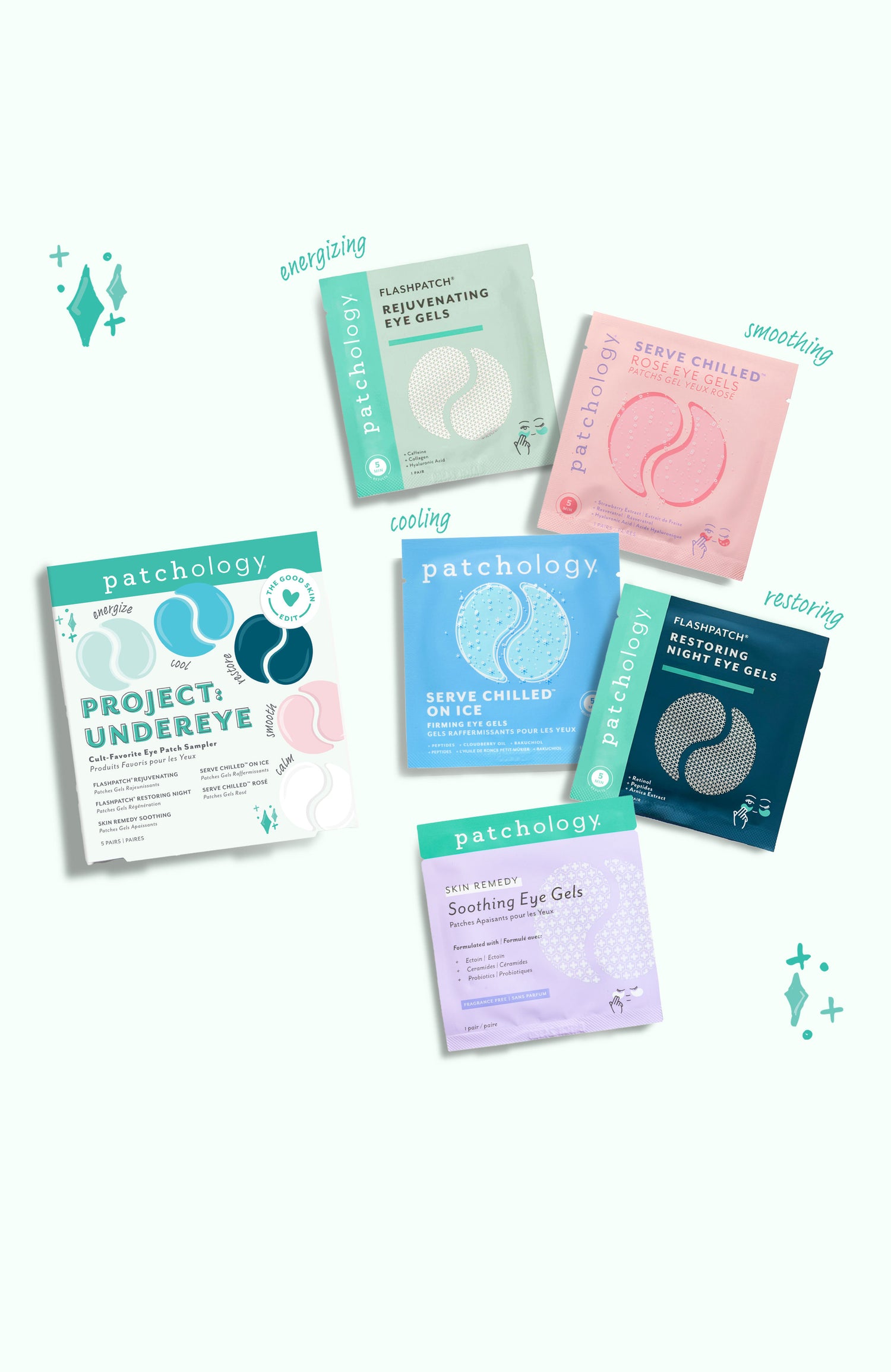 Top-view image of Patchology Project: Undereye Cult-Favorite Eye Patch Sampler