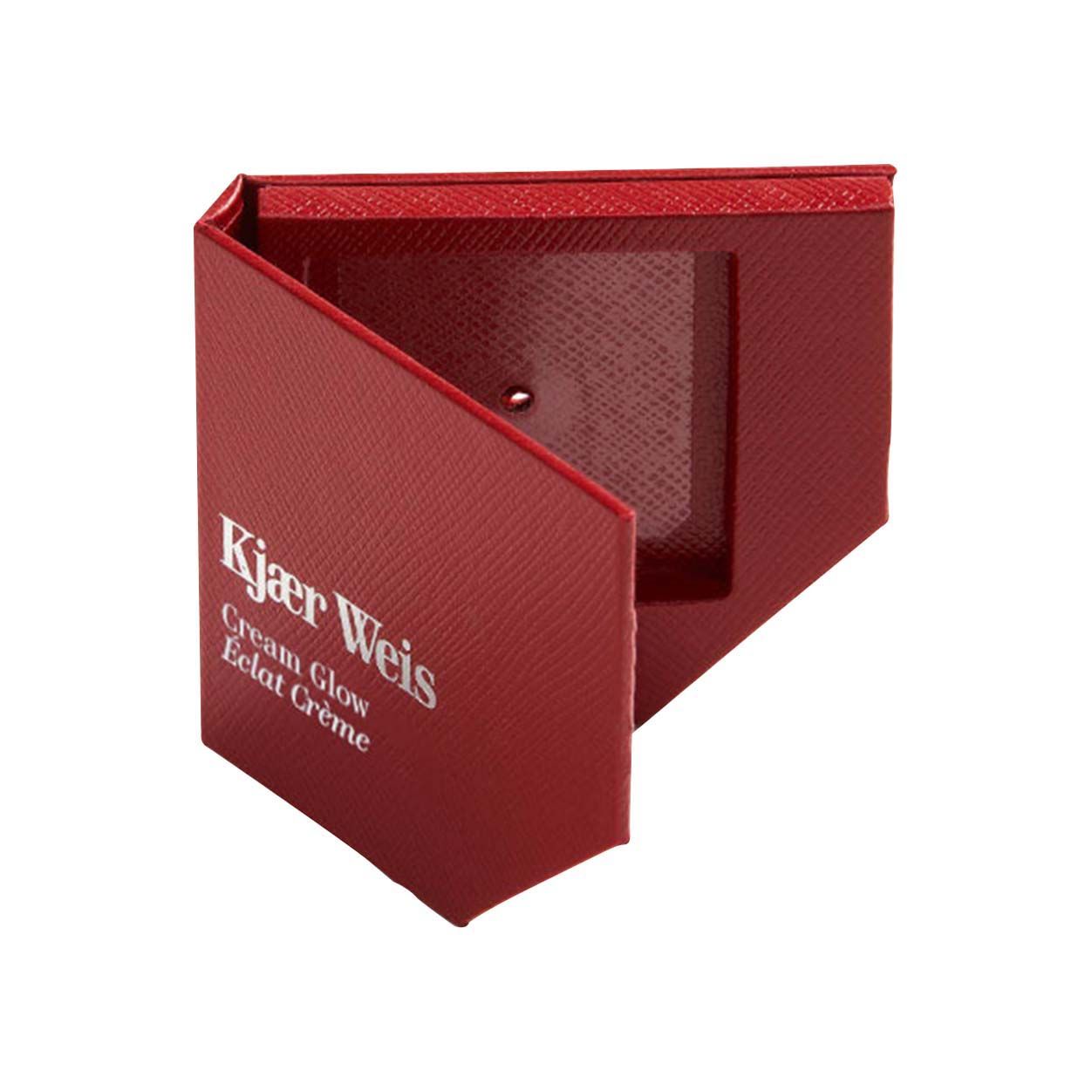 Image of an open Kjaer Weis Red Edition Cream Glow Case