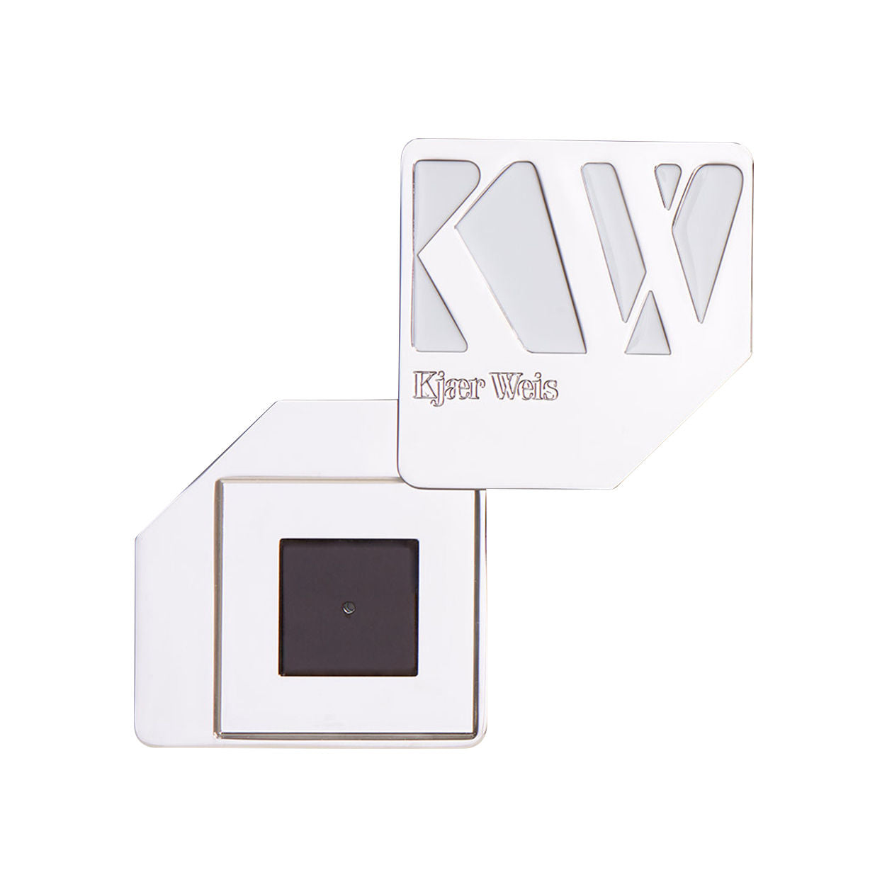Image of an open Kjaer Weis Iconic Edition Cream Foundation Case