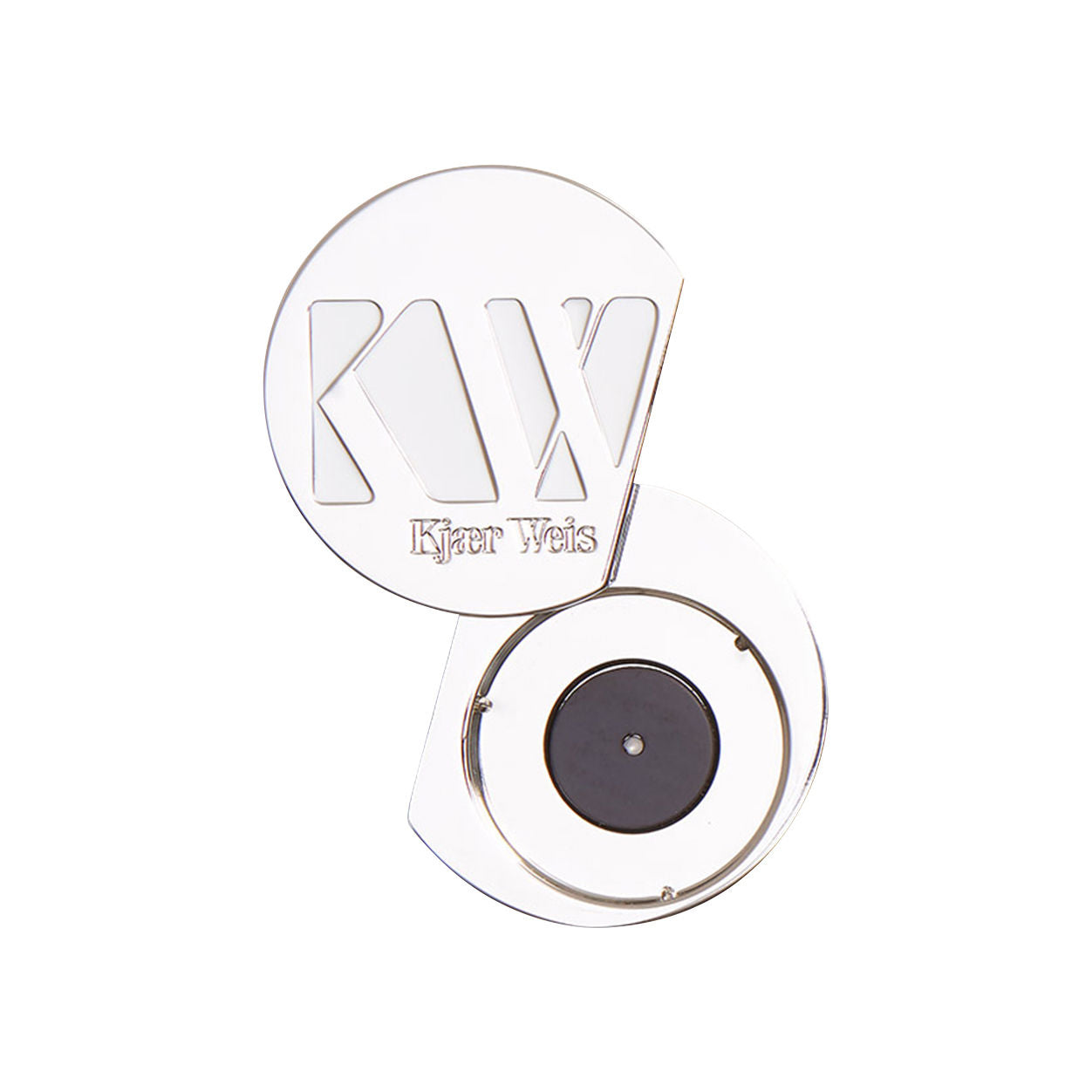 Image of an open Kjaer Weis Iconic Edition Cream Eye Shadow Case