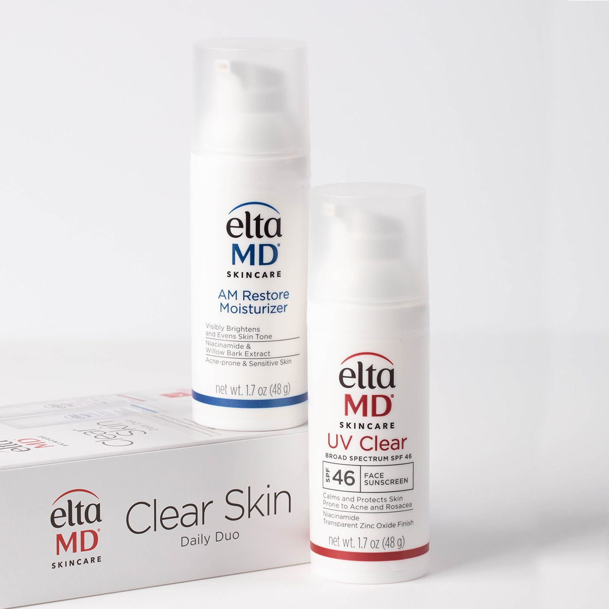 Lifestyle image of EltaMD Clear Skin Daily Duo Kit