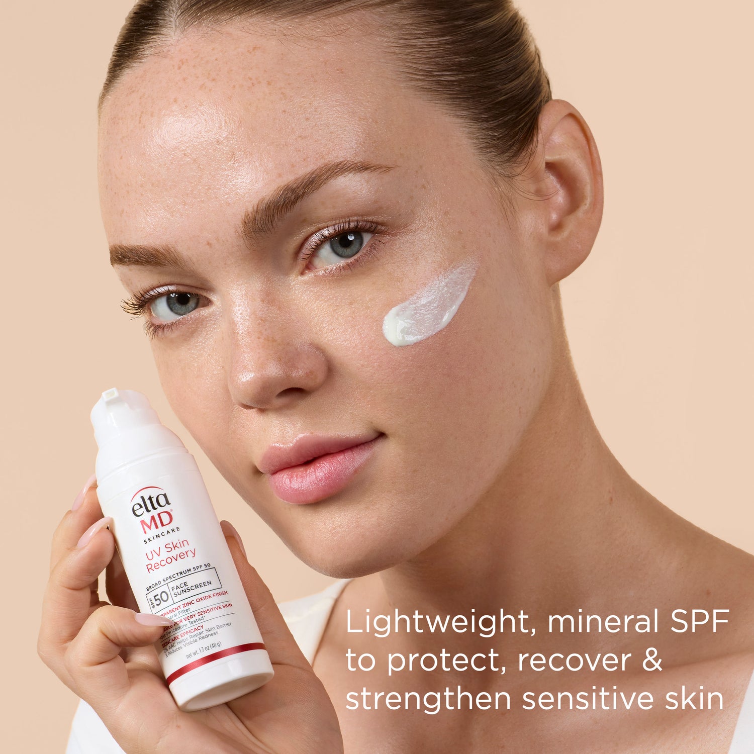 Model image of EltaMD UV Skin Recovery Broad Spectrum SPF 50