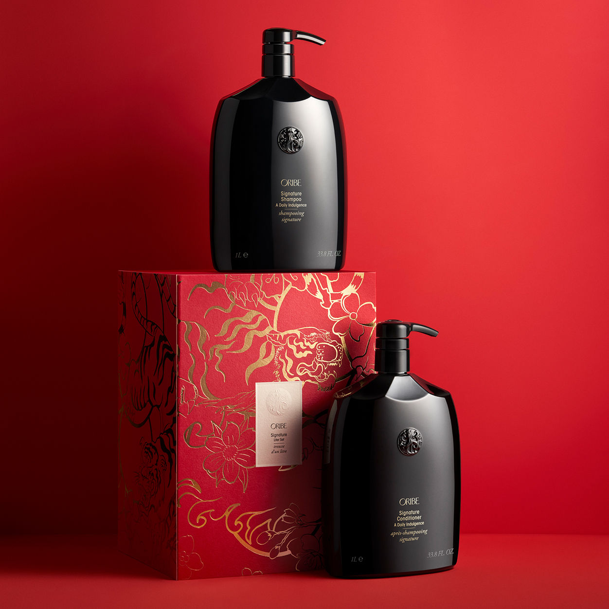 Lifestyle image of Oribe Lunar New Year Signature Liter Set