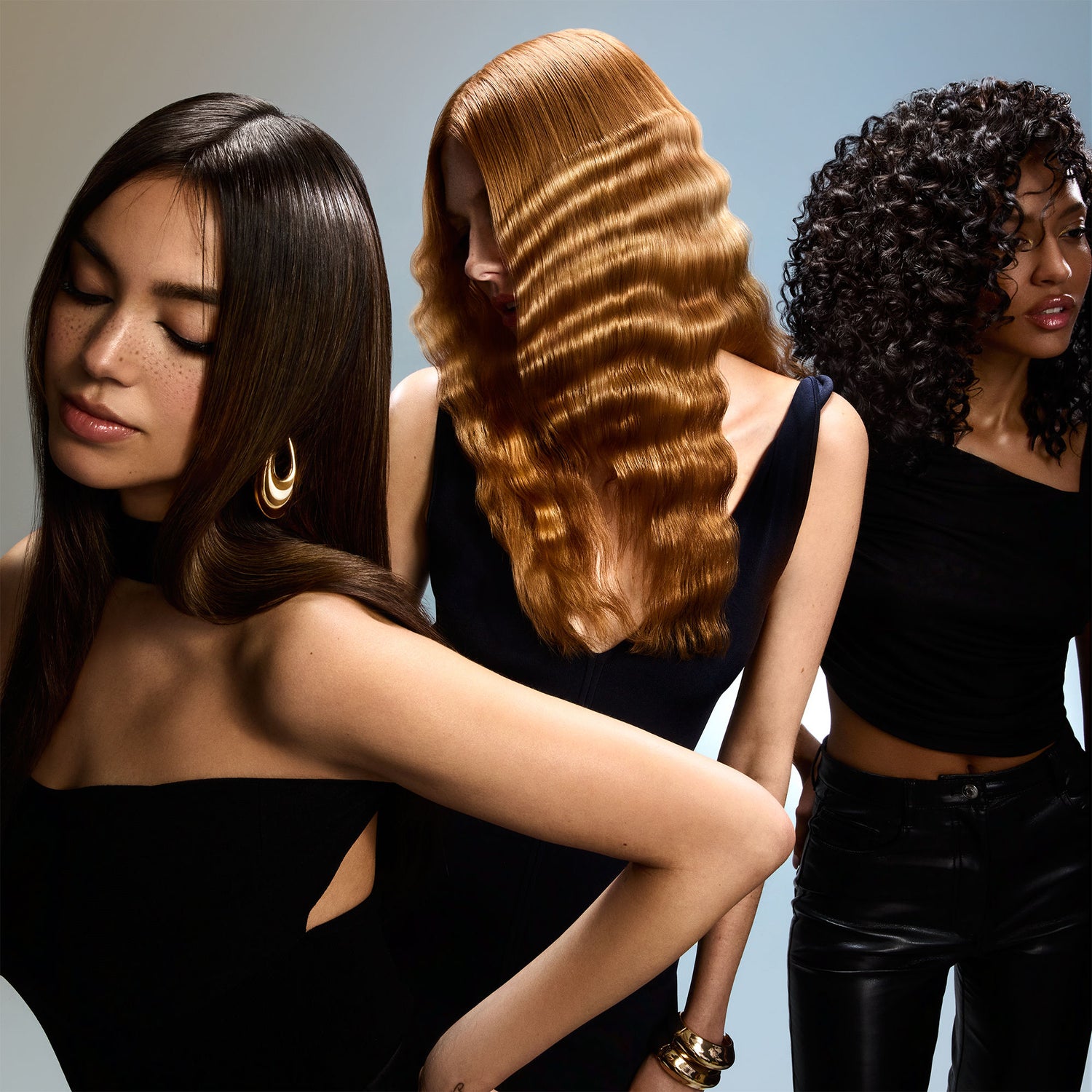 Lifestyle image of Oribe Mirror Rinse Glass Hair Treatment