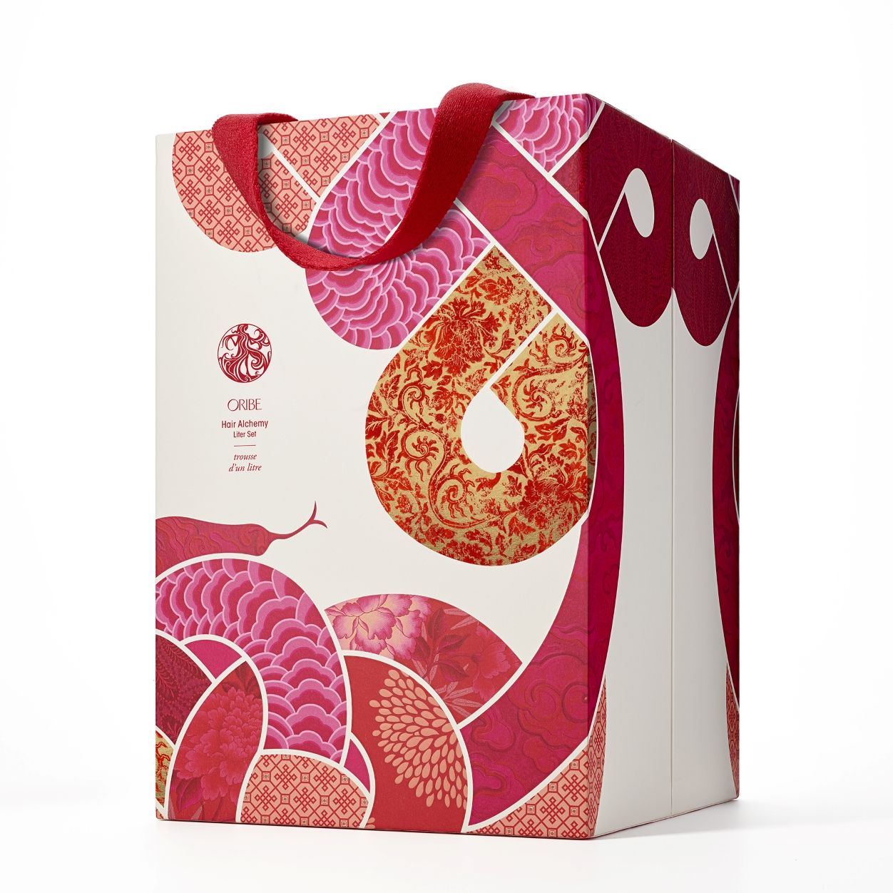 Image of the Oribe Lunar New Year Hair Alchemy Liter Set (Limited Edition) box