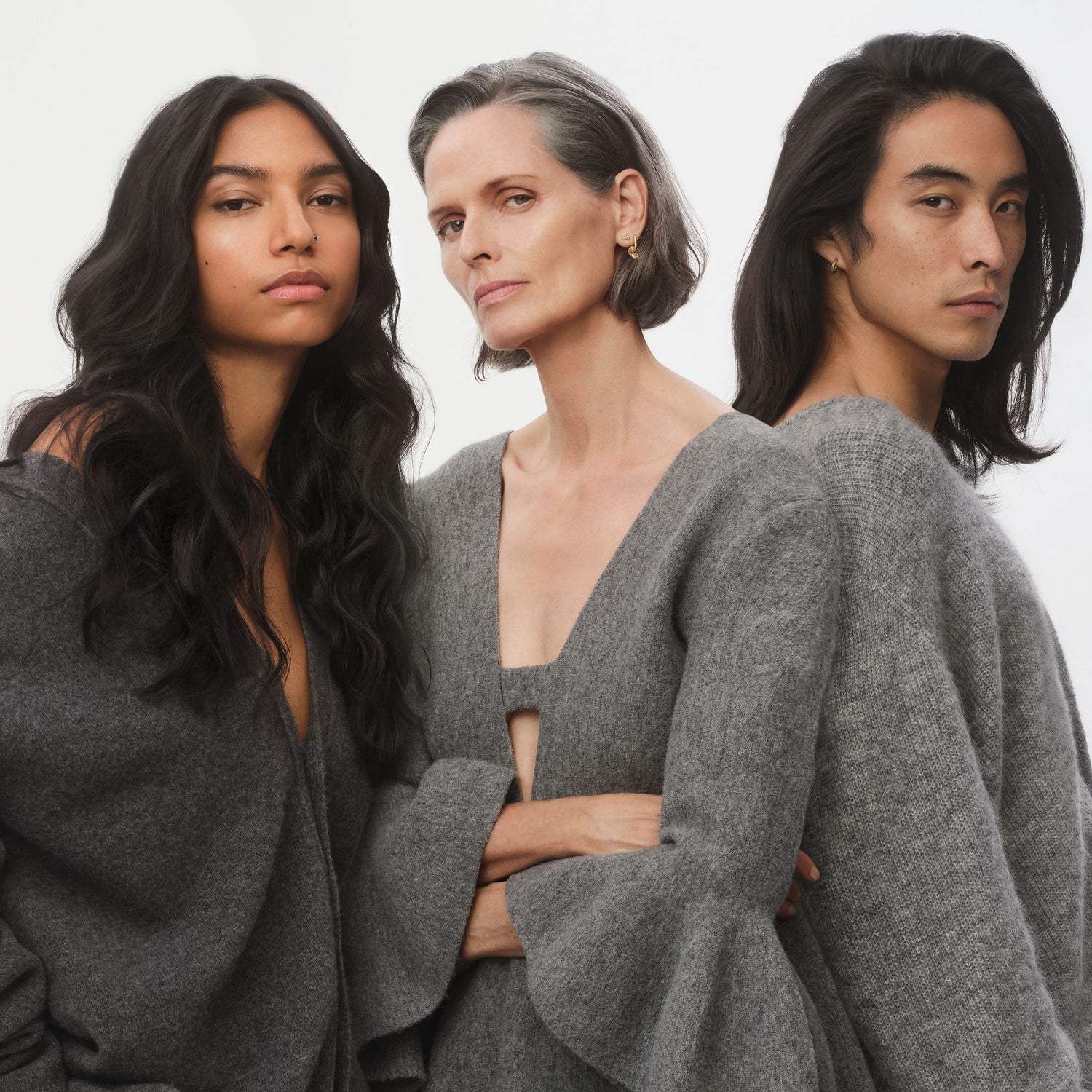 Model image of Oribe Serene Scalp Densifying Shampoo