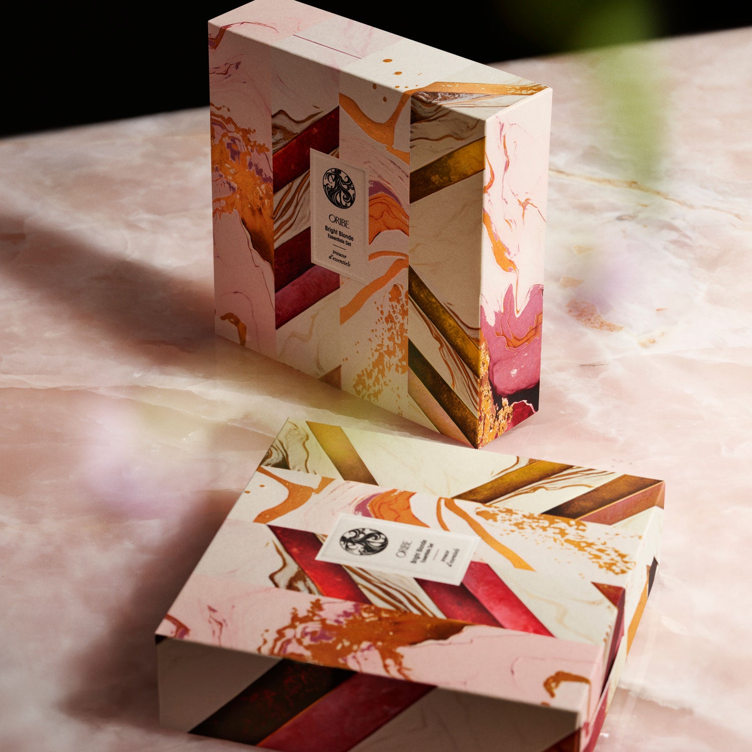 Lifestyle image of Oribe Bright Blonde Essentials Set (Limited Edition)