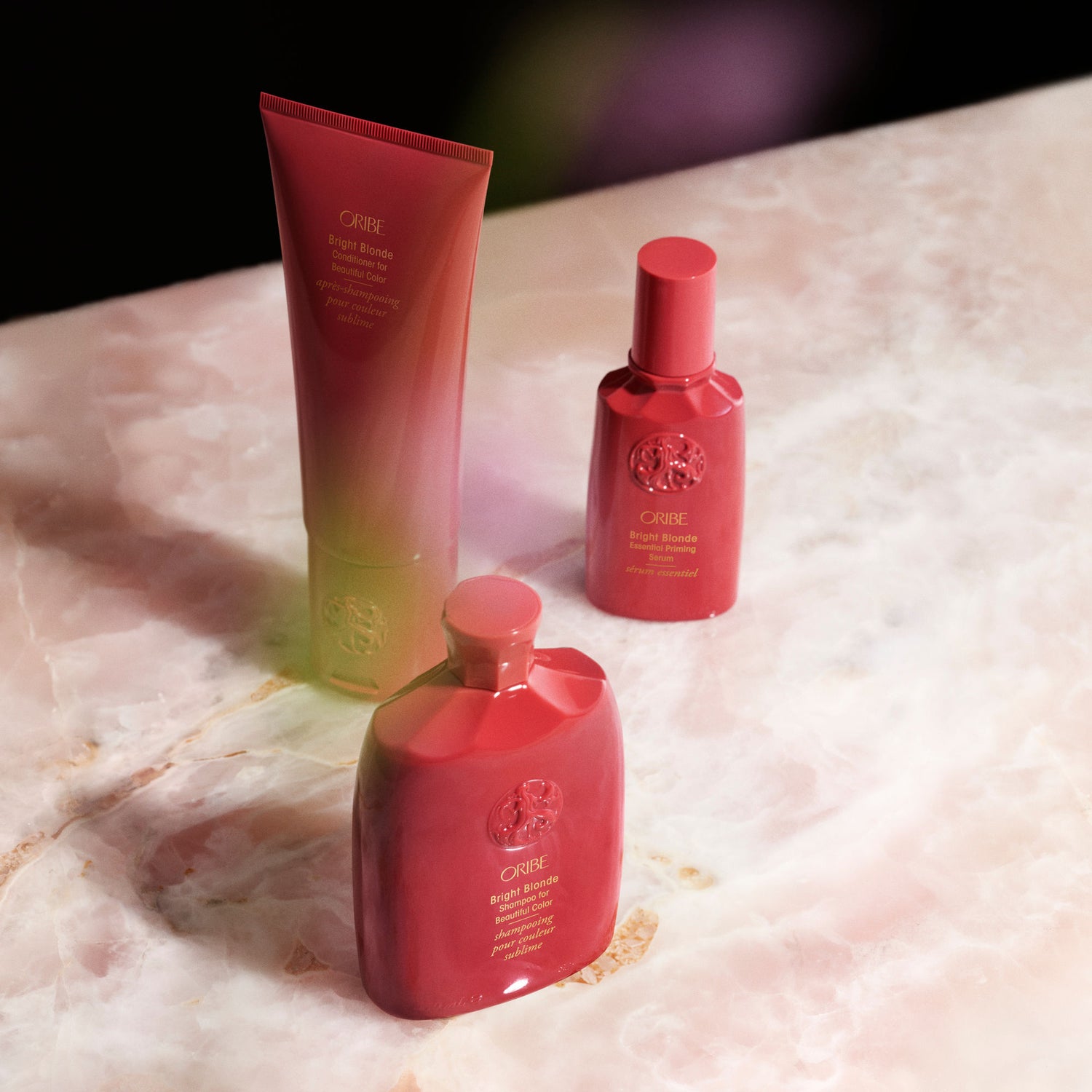 Lifestyle image of Oribe Bright Blonde Essentials Set (Limited Edition)
