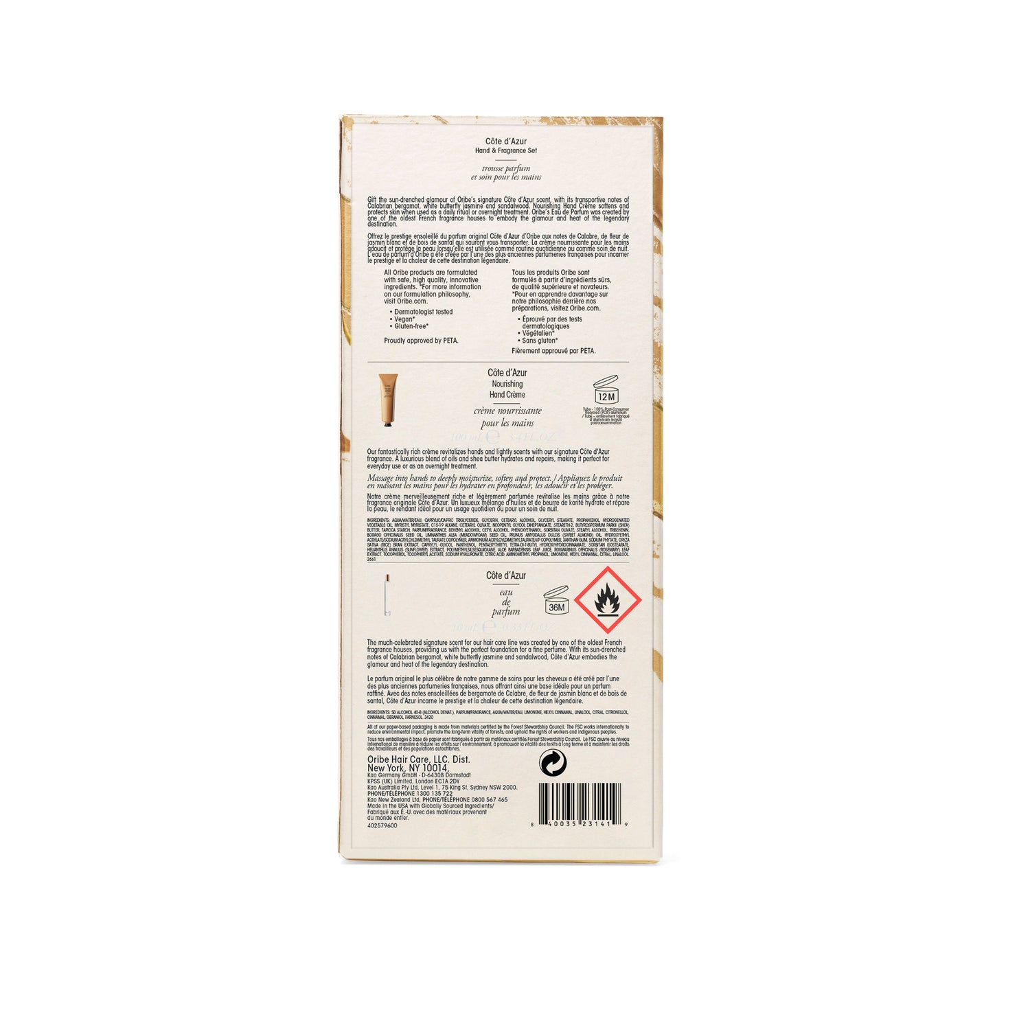 Back image of Oribe Côte d'Azur Hand & Fragrance Set (Limited Edition)