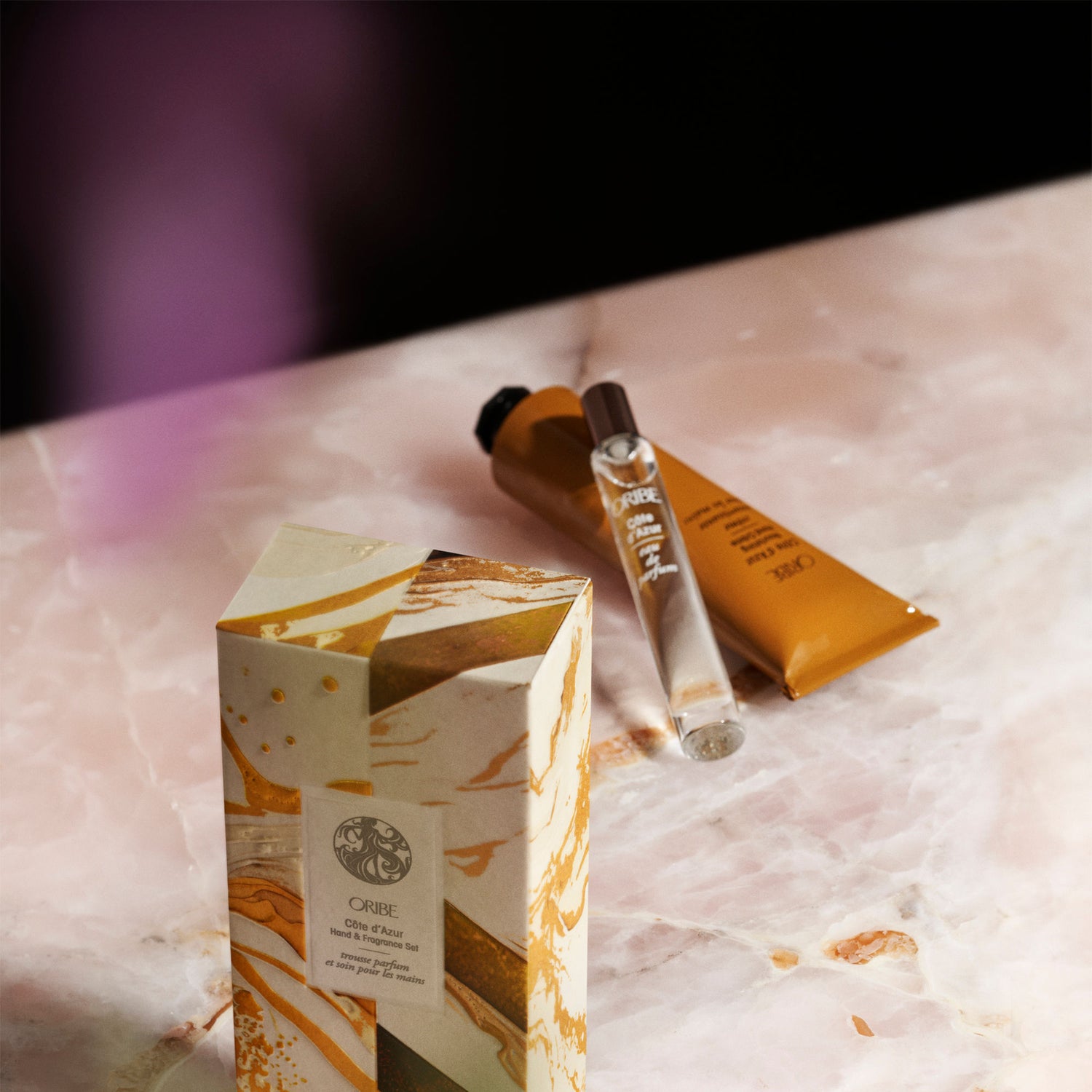 Lifestyle image of Oribe Côte d'Azur Hand & Fragrance Set (Limited Edition)